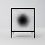 BLACK HOLE 1-Door Sideboard in Black Finish