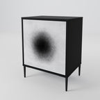 BLACK HOLE 1-Door Sideboard in Black Finish