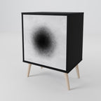 BLACK HOLE 1-Door Sideboard in Black Finish