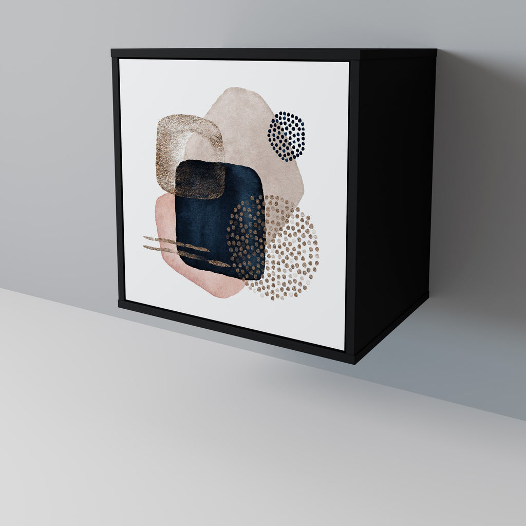 COLORFUL SHAPES Sideboard mit 1 Tür in Schwarz