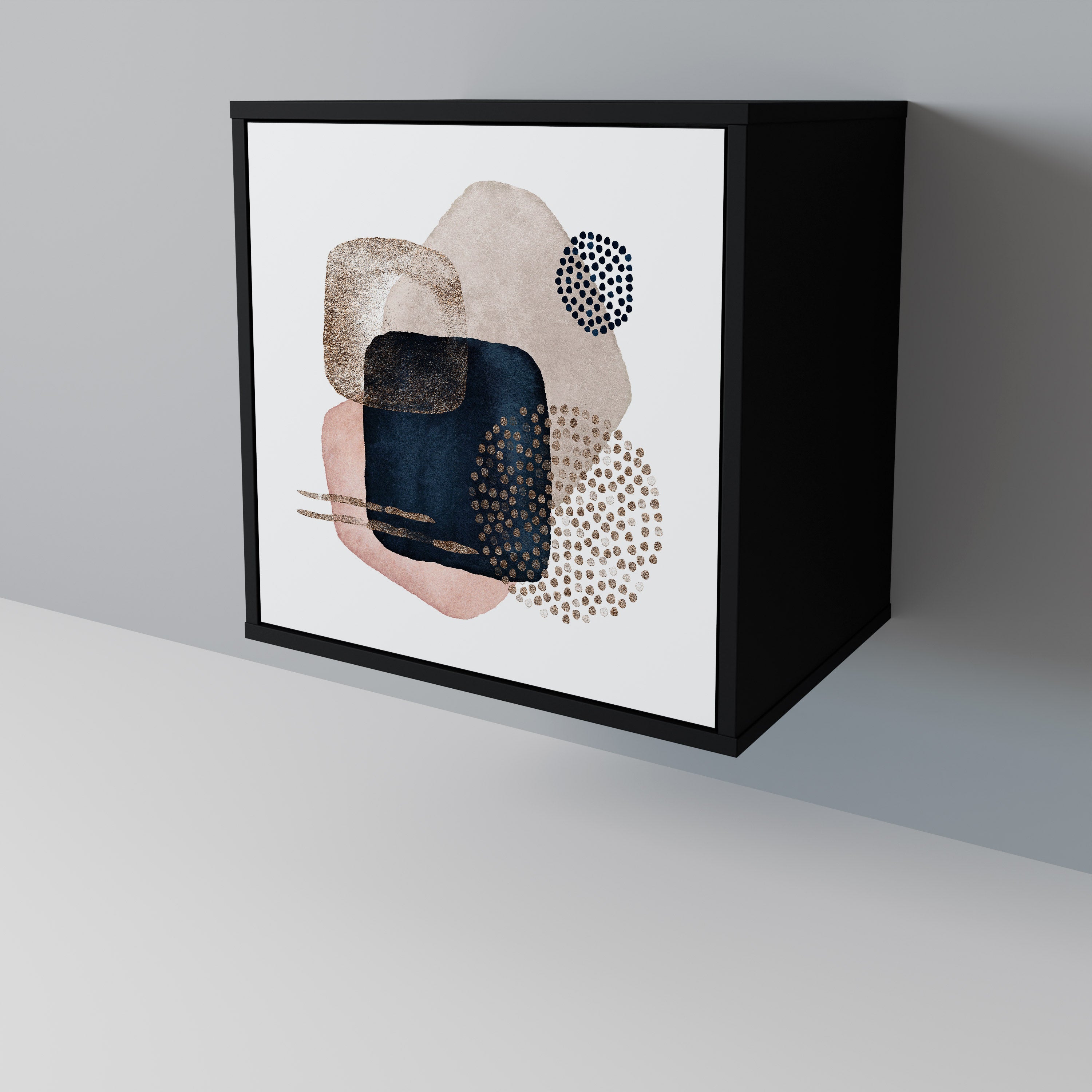 COLORFUL SHAPES Sideboard mit 1 Tür in Schwarz