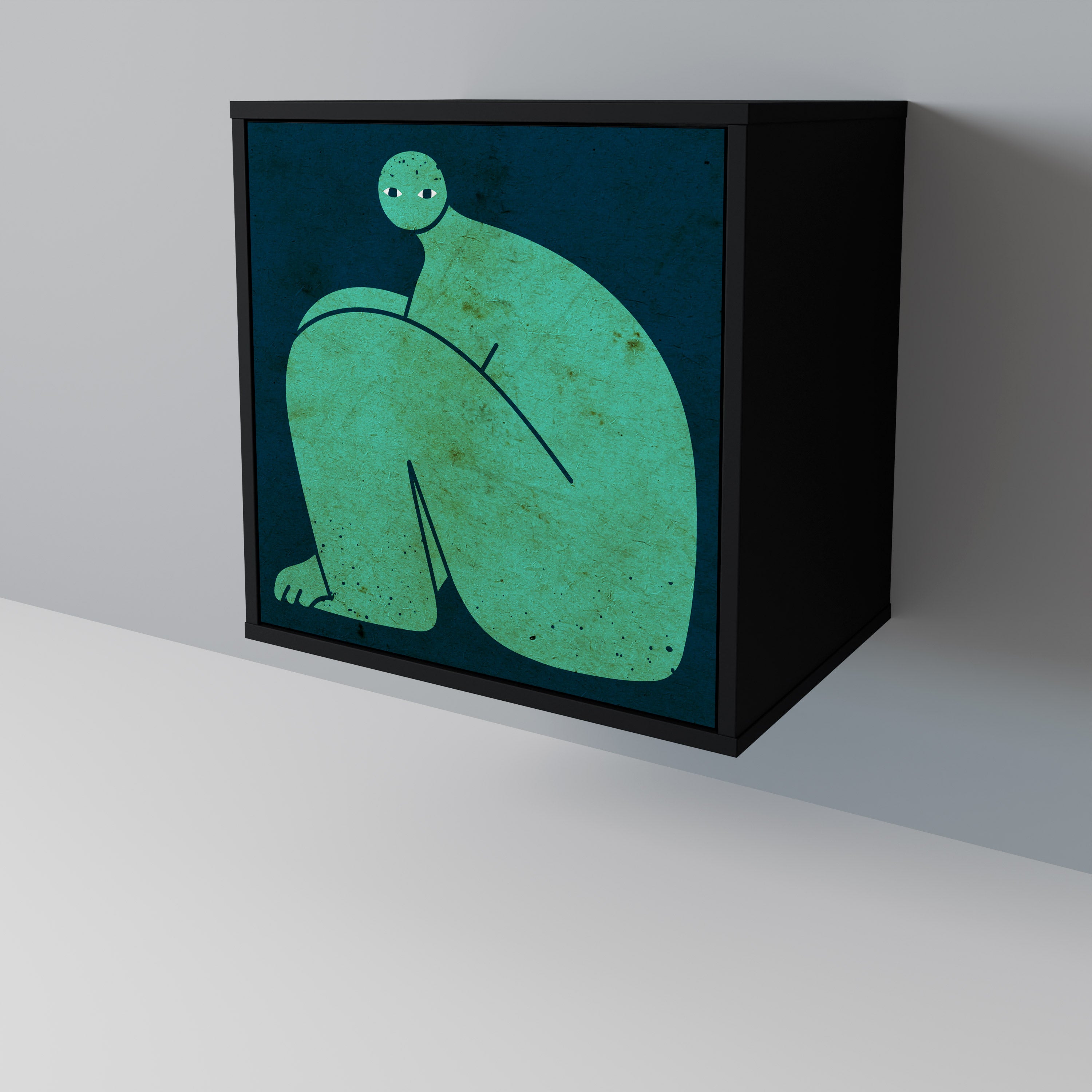 TOGETHER BUT SEPARATELY Sideboard mit 1 Tür in Schwarz