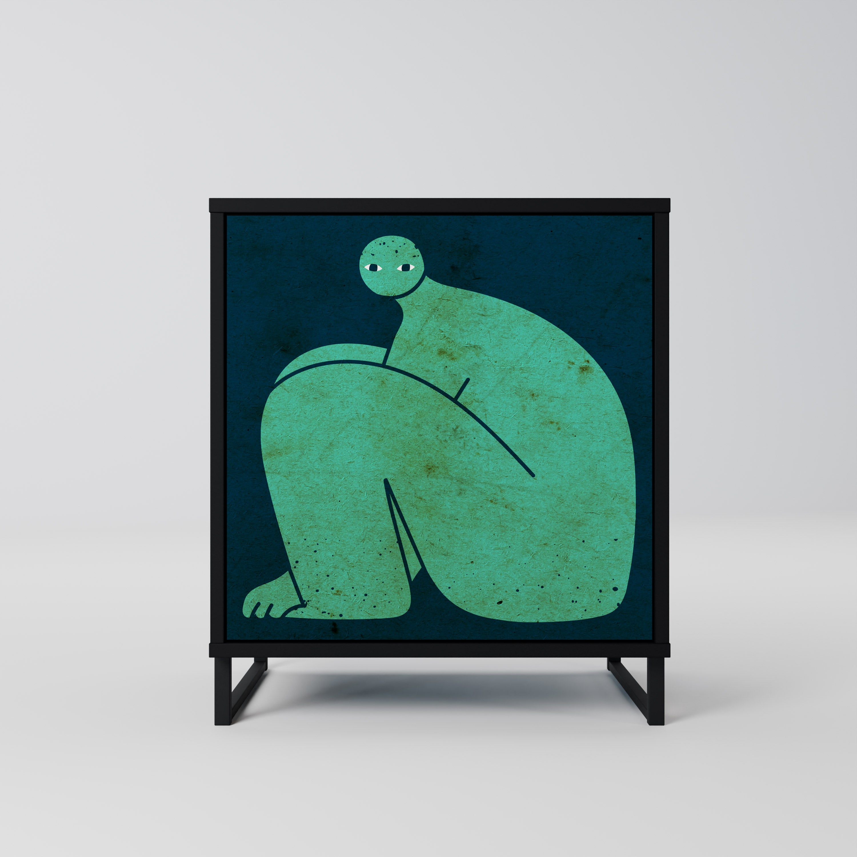 TOGETHER BUT SEPARATELY Sideboard mit 1 Tür in Schwarz