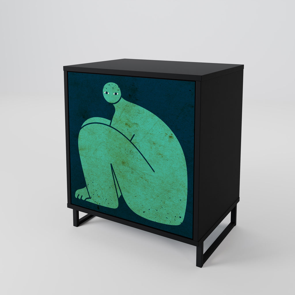 TOGETHER BUT SEPARATELY Sideboard mit 1 Tür in Schwarz