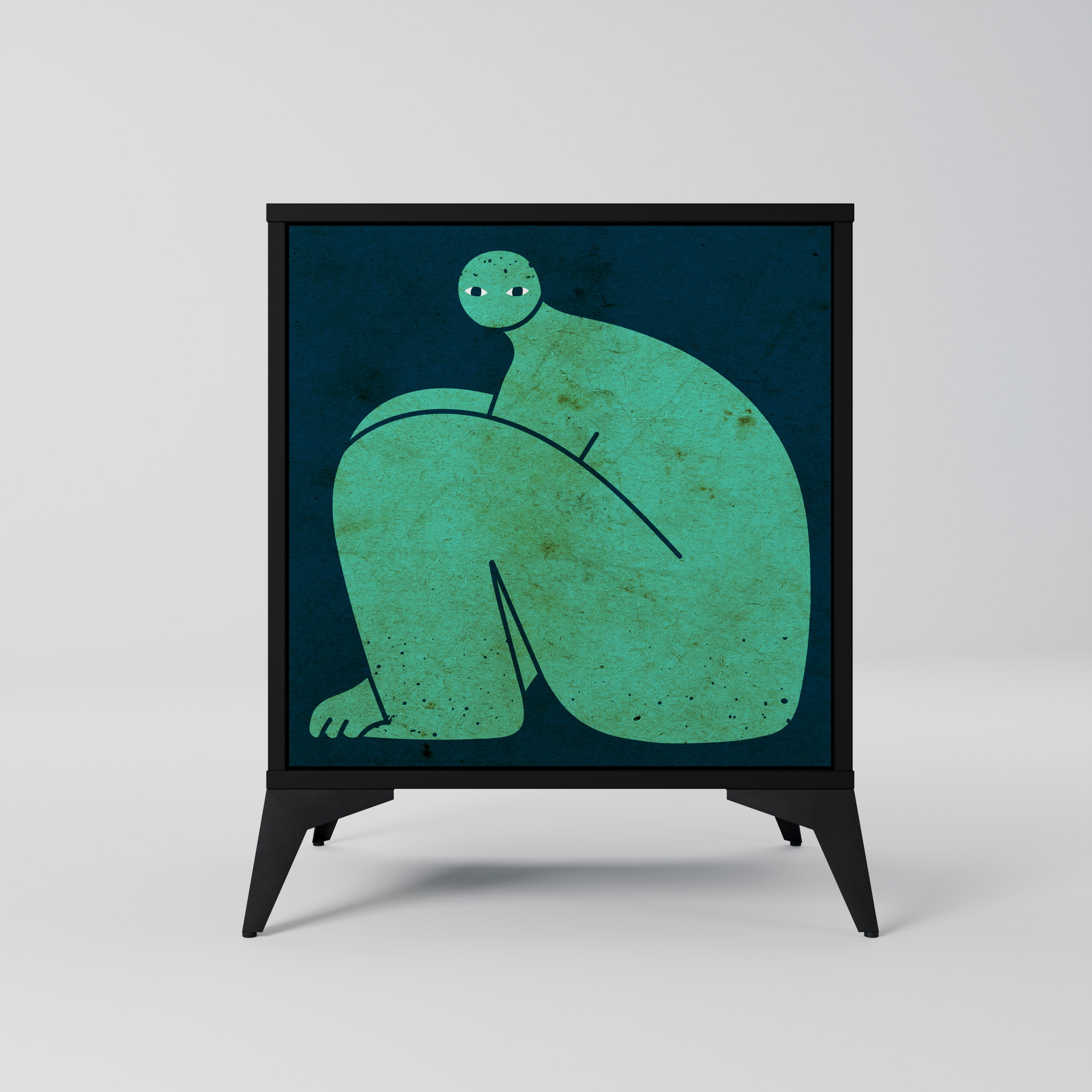 TOGETHER BUT SEPARATELY Sideboard mit 1 Tür in Schwarz