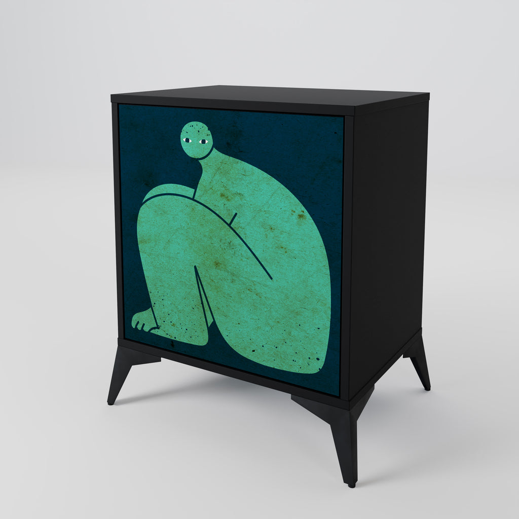 TOGETHER BUT SEPARATELY Sideboard mit 1 Tür in Schwarz