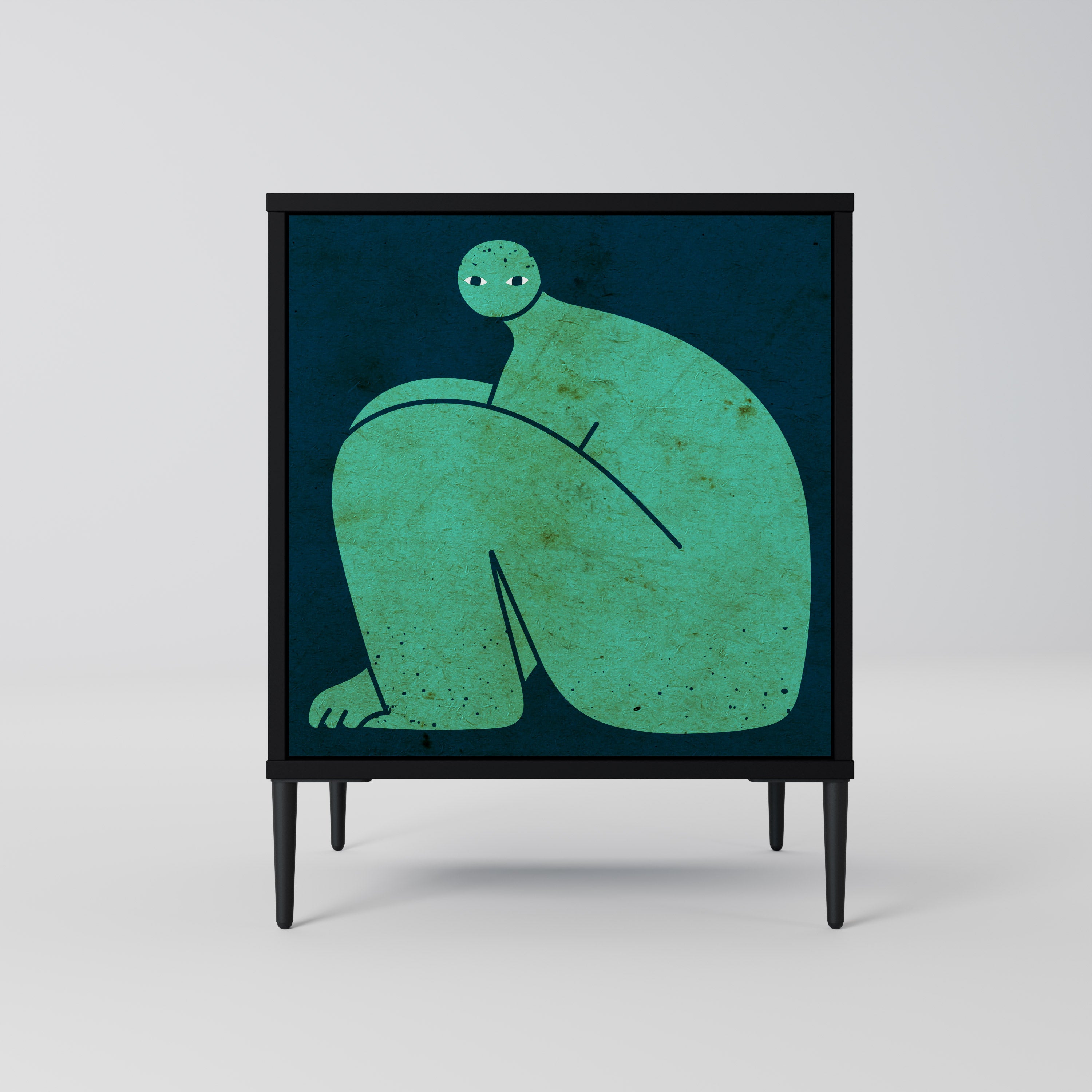 TOGETHER BUT SEPARATELY Sideboard mit 1 Tür in Schwarz