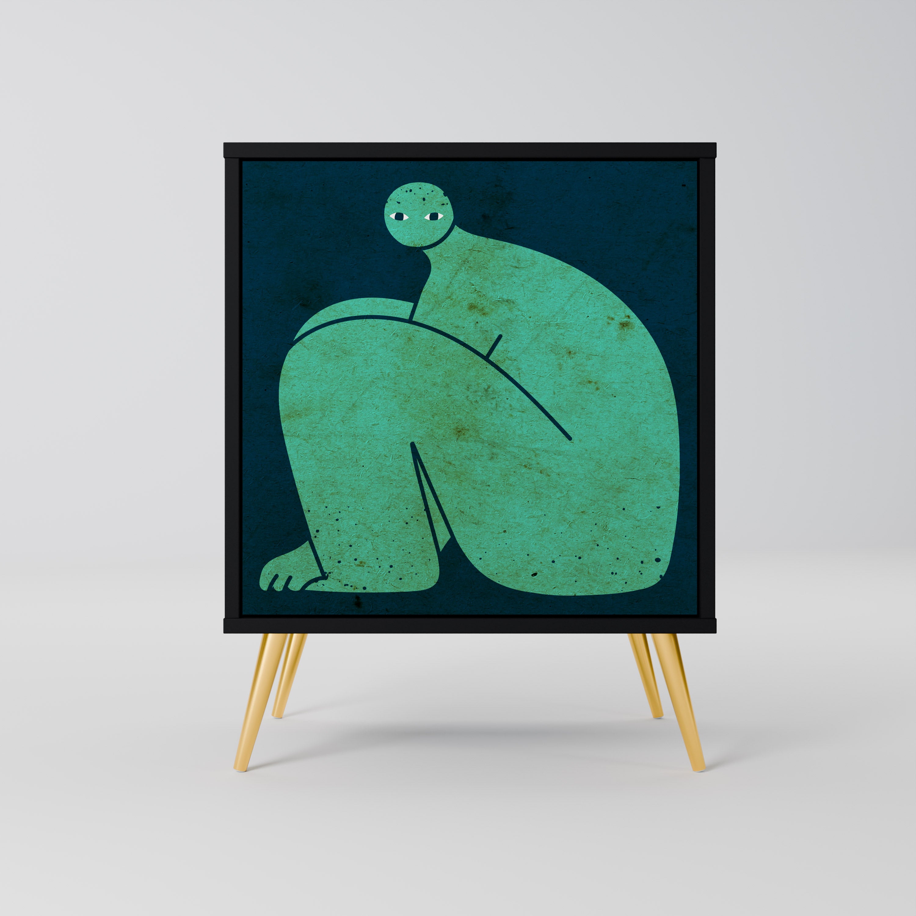 TOGETHER BUT SEPARATELY Sideboard mit 1 Tür in Schwarz