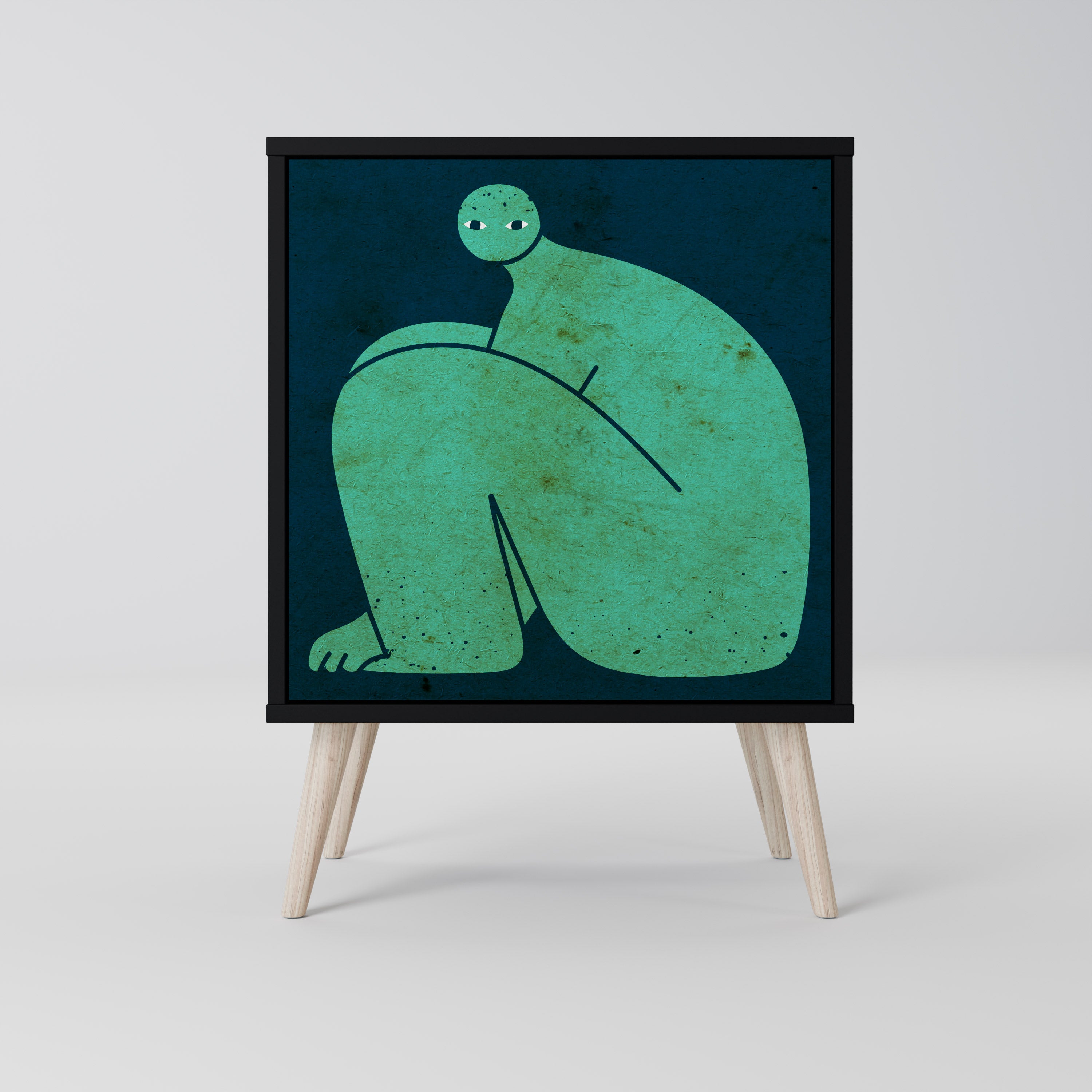 TOGETHER BUT SEPARATELY Sideboard mit 1 Tür in Schwarz