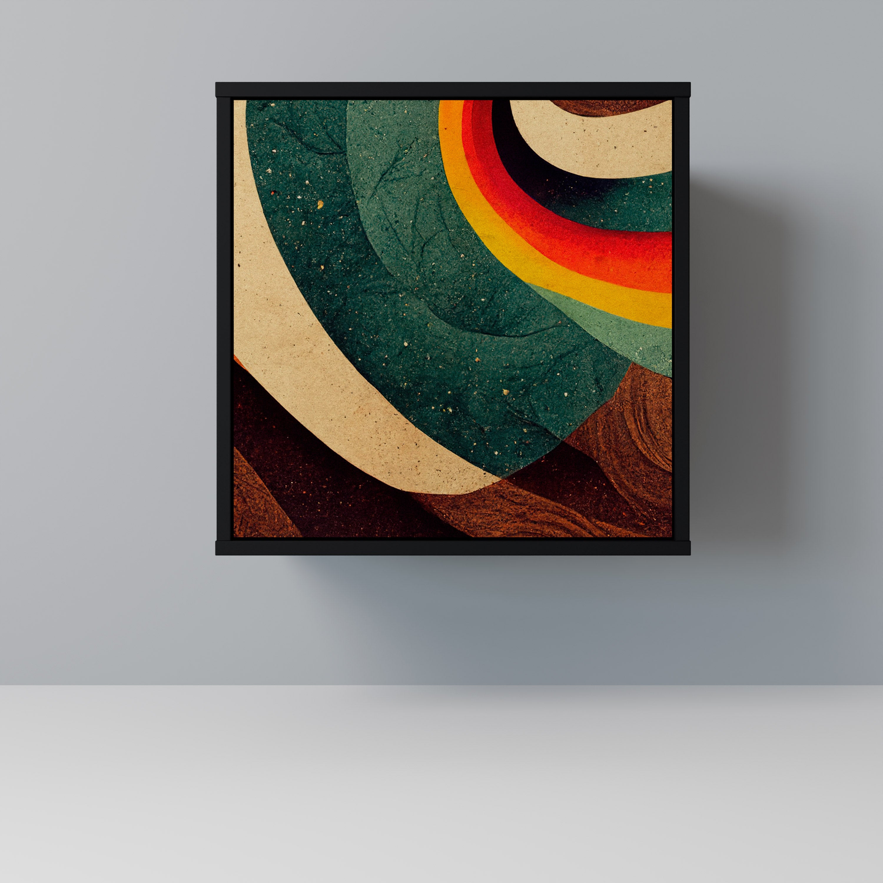 COLORFUL STRANDS Sideboard mit 1 Tür in Schwarz