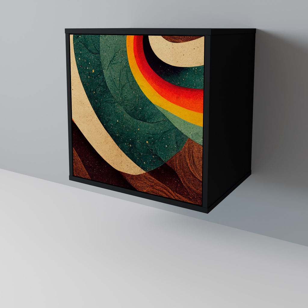 COLORFUL STRANDS Sideboard mit 1 Tür in Schwarz