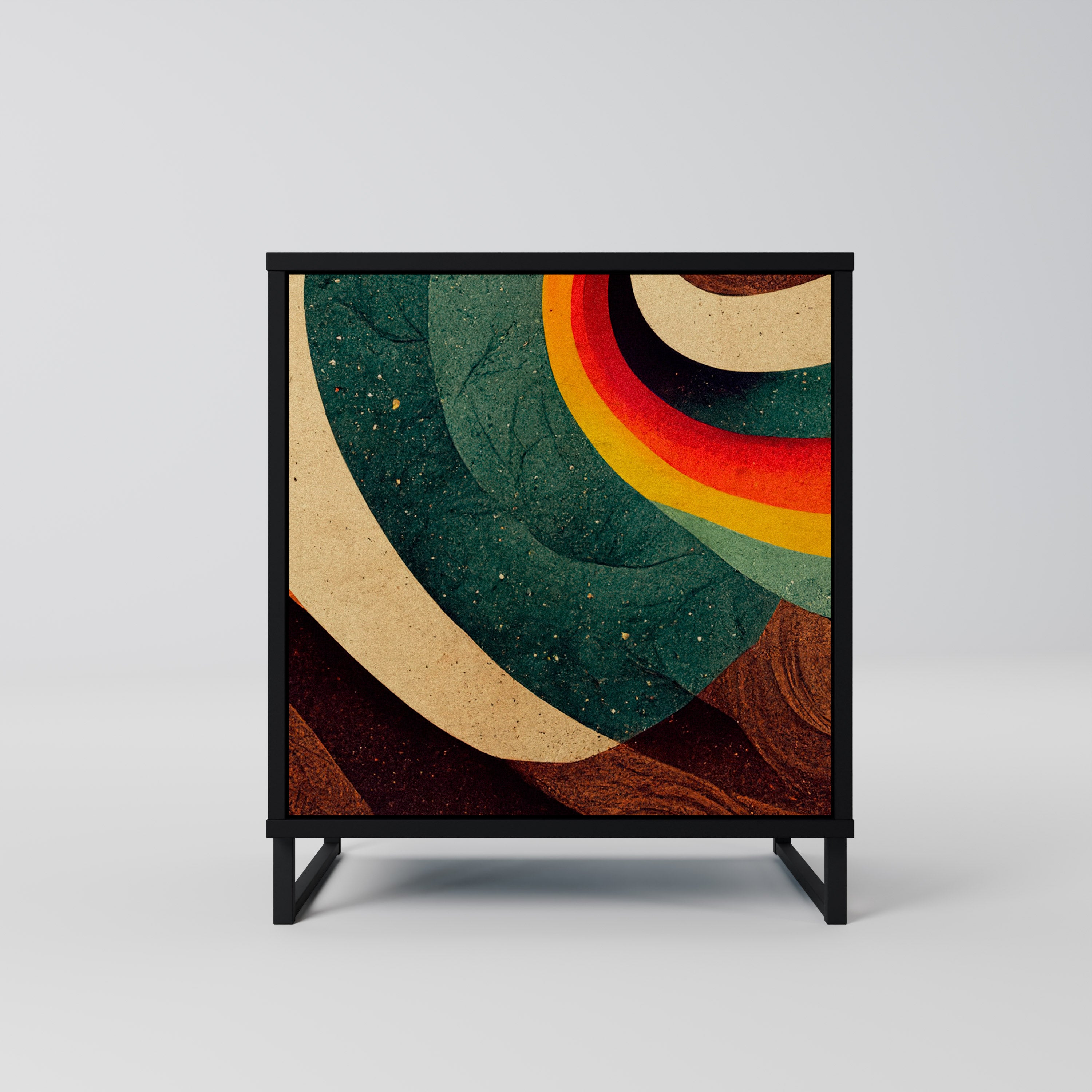 COLORFUL STRANDS Sideboard mit 1 Tür in Schwarz