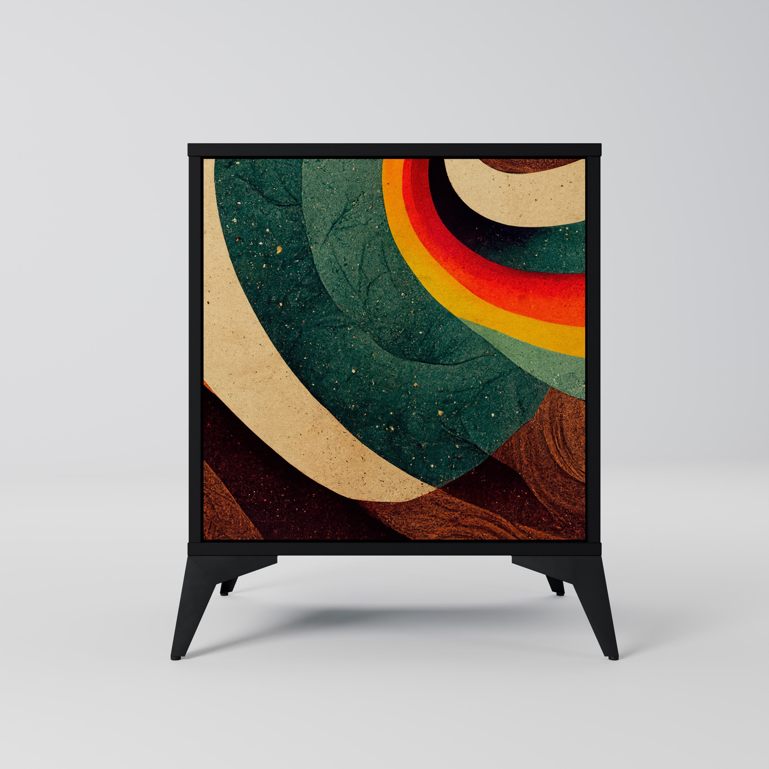 COLORFUL STRANDS Sideboard mit 1 Tür in Schwarz