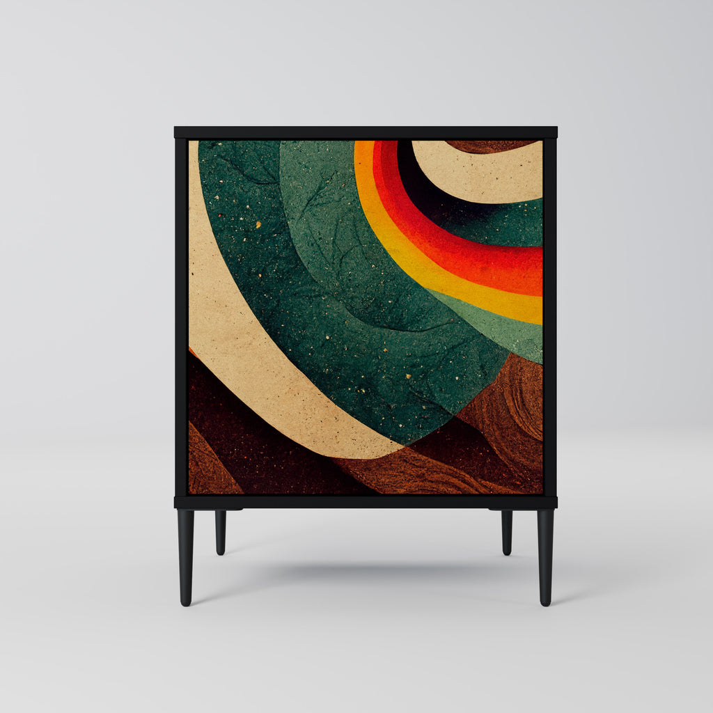 COLORFUL STRANDS Sideboard mit 1 Tür in Schwarz
