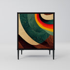 COLORFUL STRANDS Sideboard mit 1 Tür in Schwarz