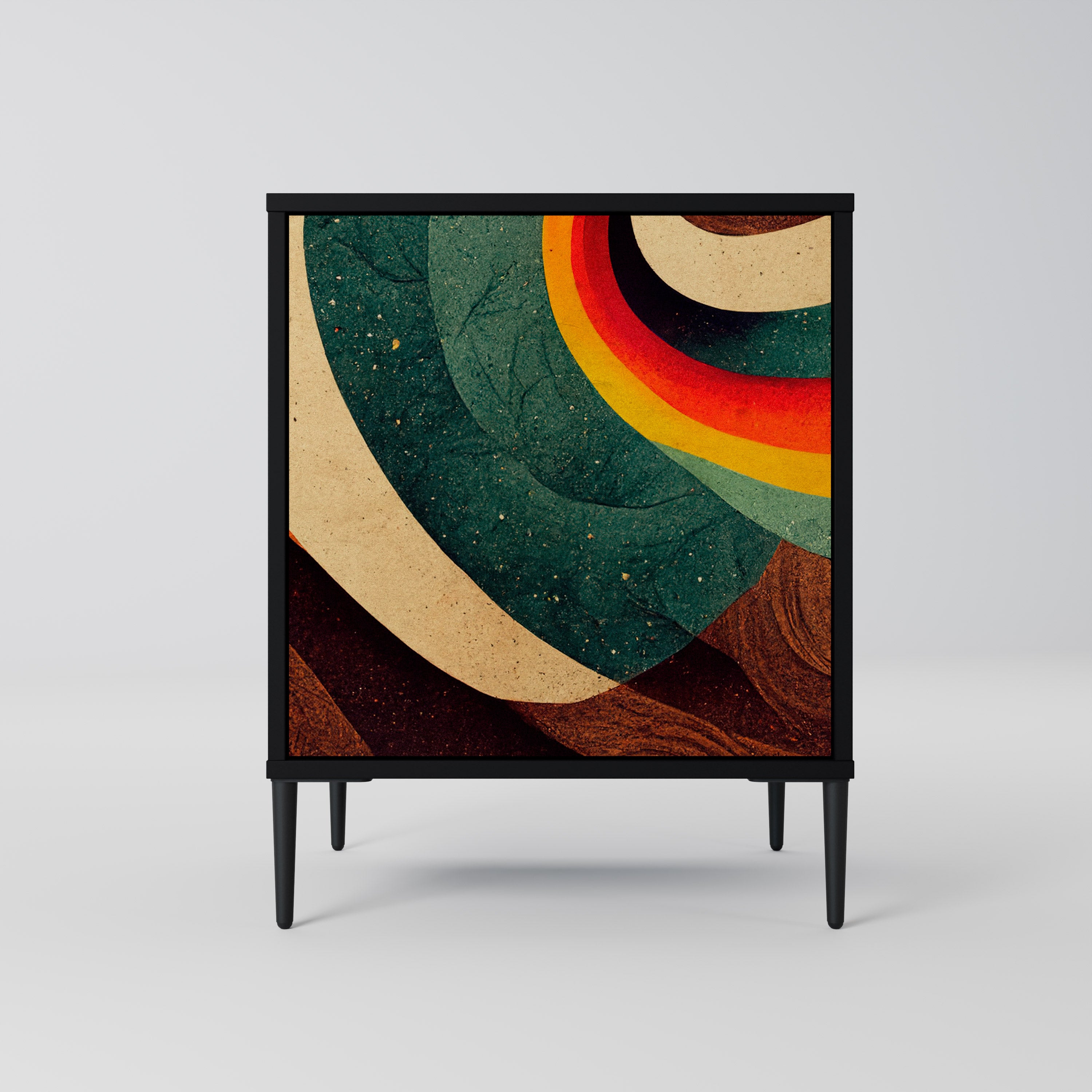 COLORFUL STRANDS Sideboard mit 1 Tür in Schwarz