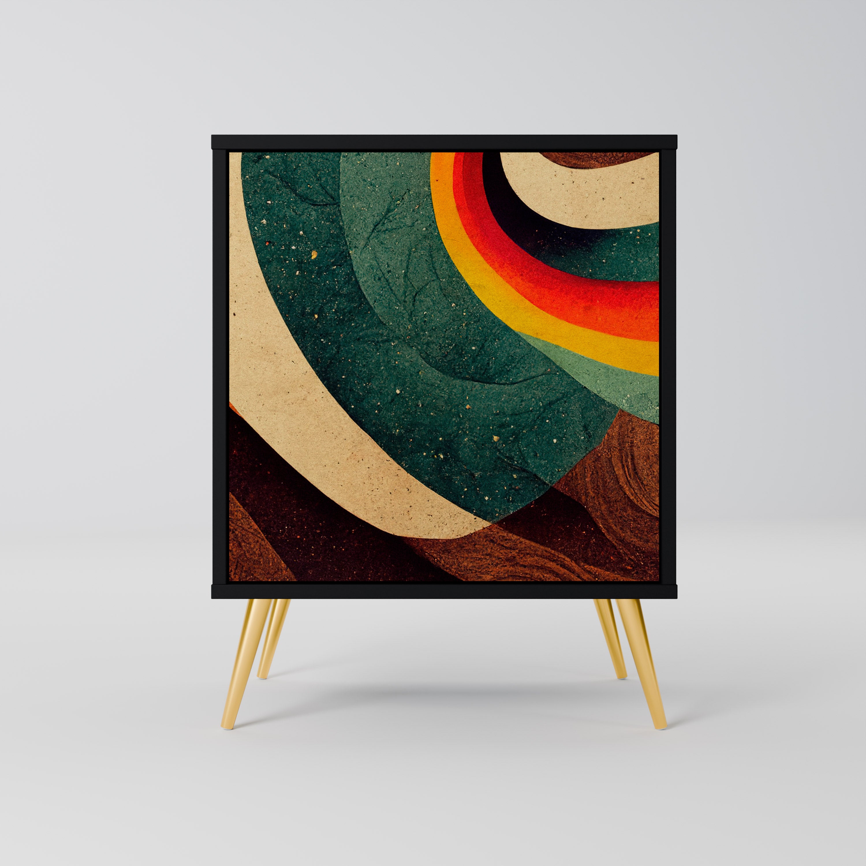 COLORFUL STRANDS Sideboard mit 1 Tür in Schwarz