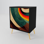 COLORFUL STRANDS Sideboard mit 1 Tür in Schwarz