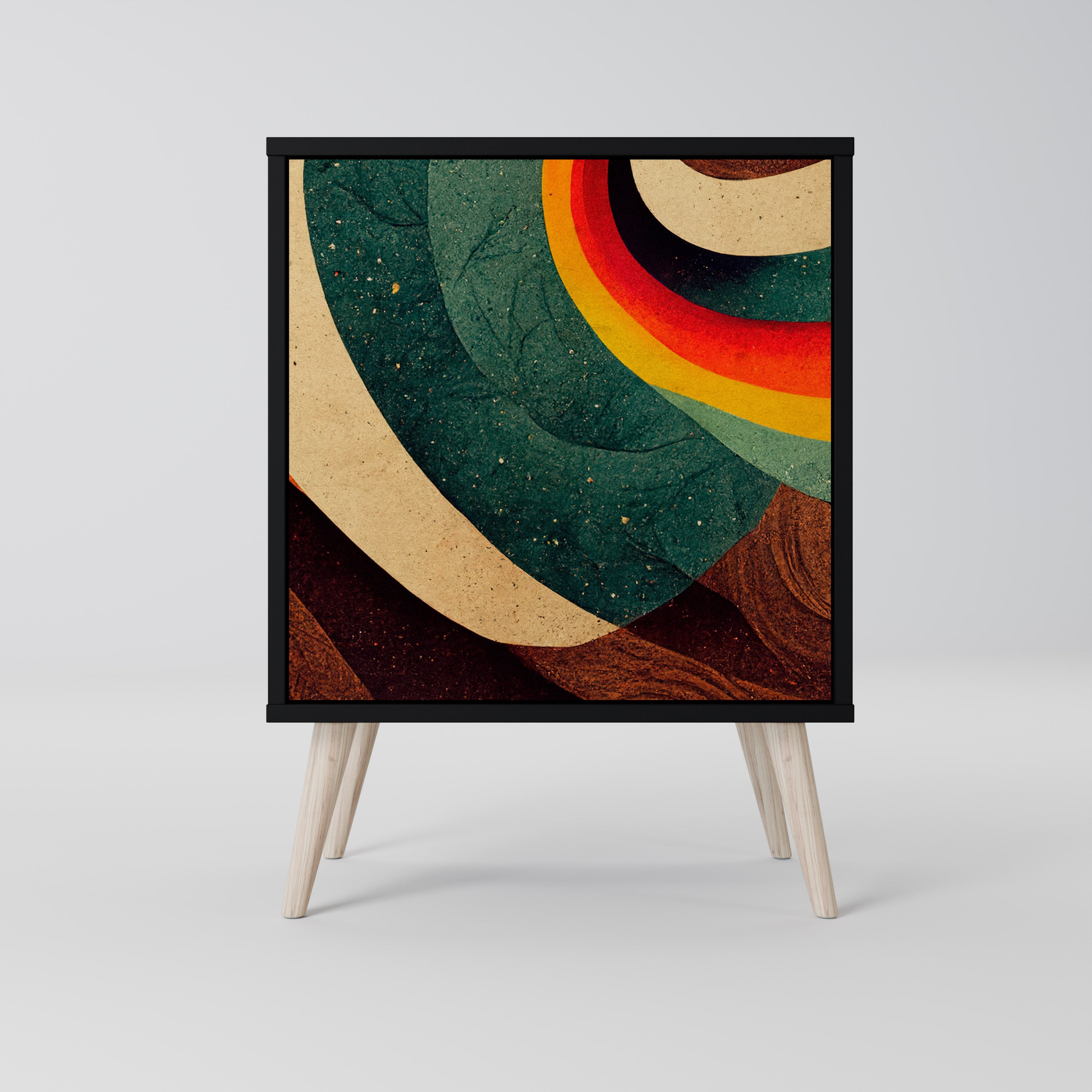 COLORFUL STRANDS Sideboard mit 1 Tür in Schwarz