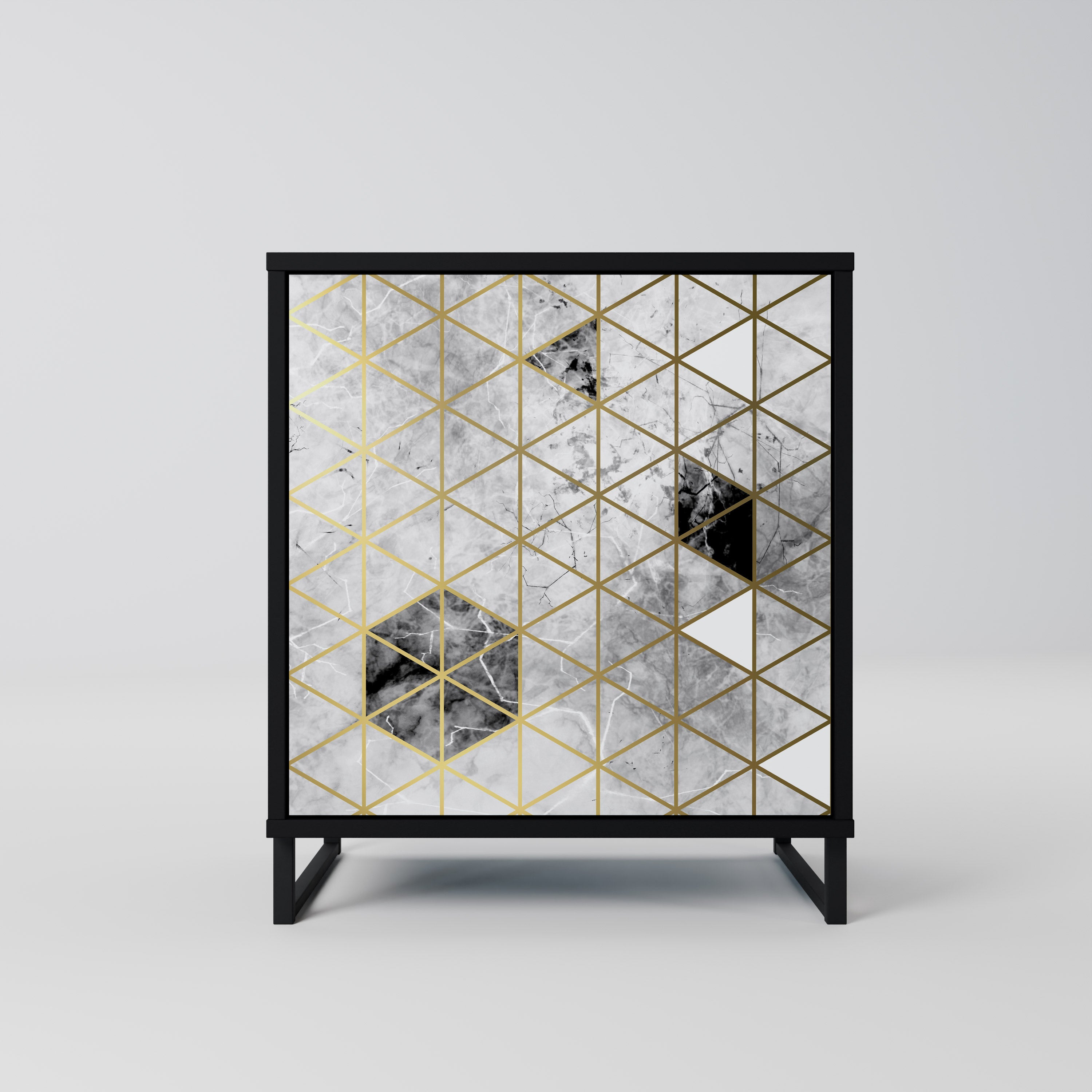 ASHEN ARIA Sideboard mit 1 Tür in Schwarz