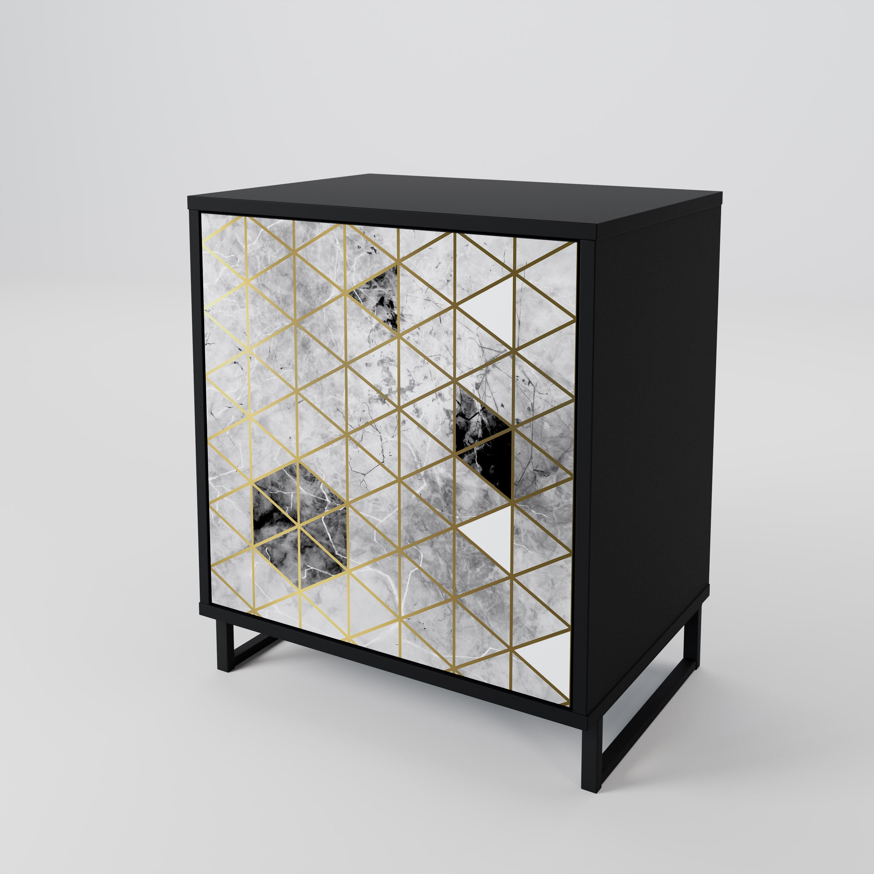 ASHEN ARIA Sideboard mit 1 Tür in Schwarz