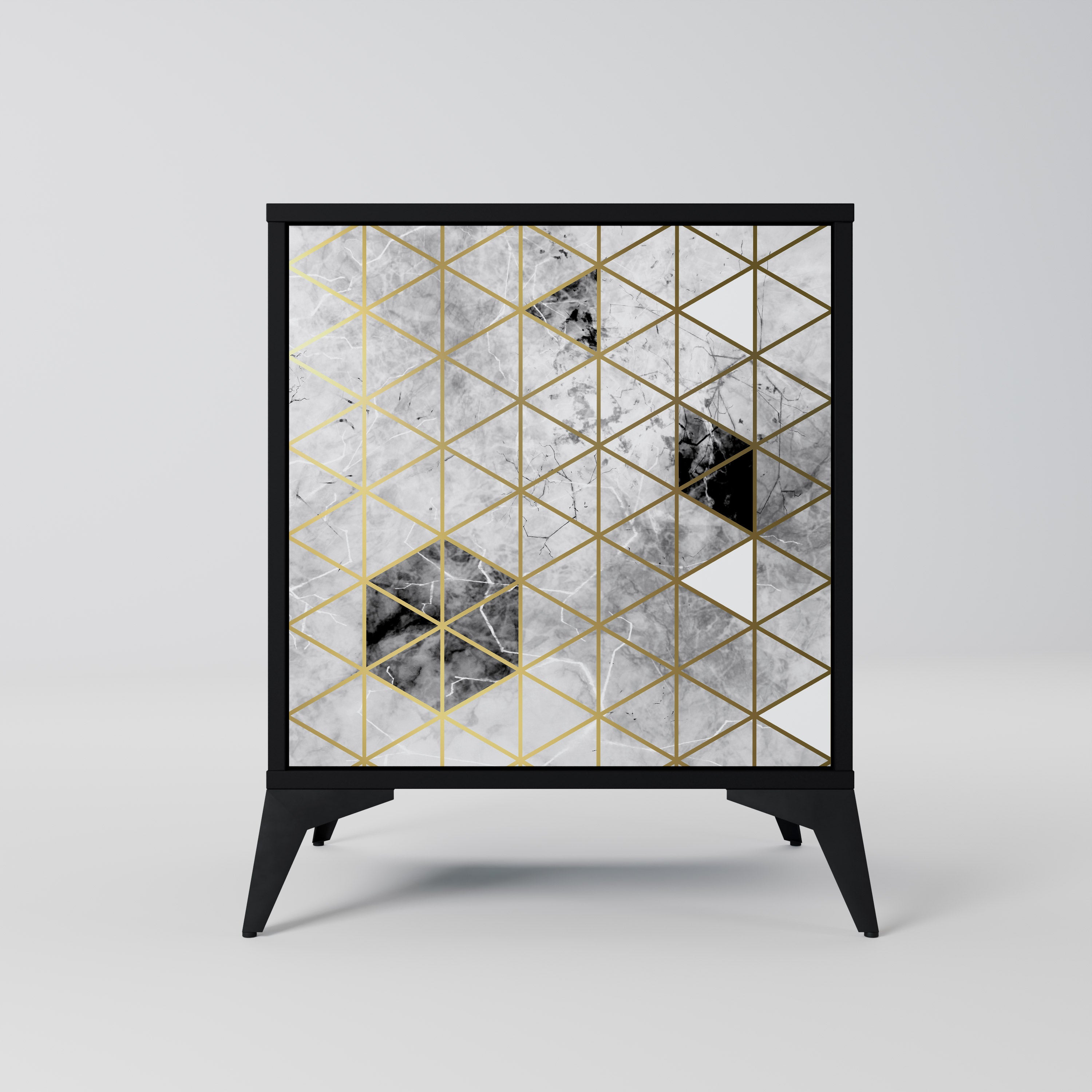 ASHEN ARIA Sideboard mit 1 Tür in Schwarz