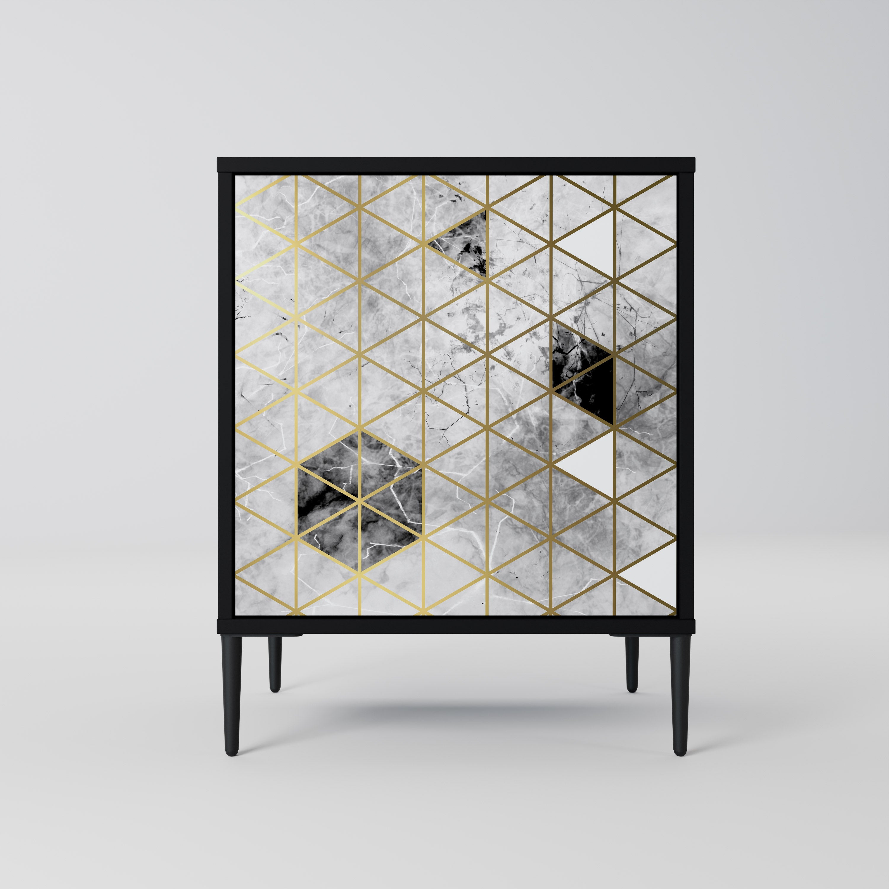 ASHEN ARIA Sideboard mit 1 Tür in Schwarz