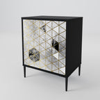 ASHEN ARIA 1-Door Sideboard in Black Finish