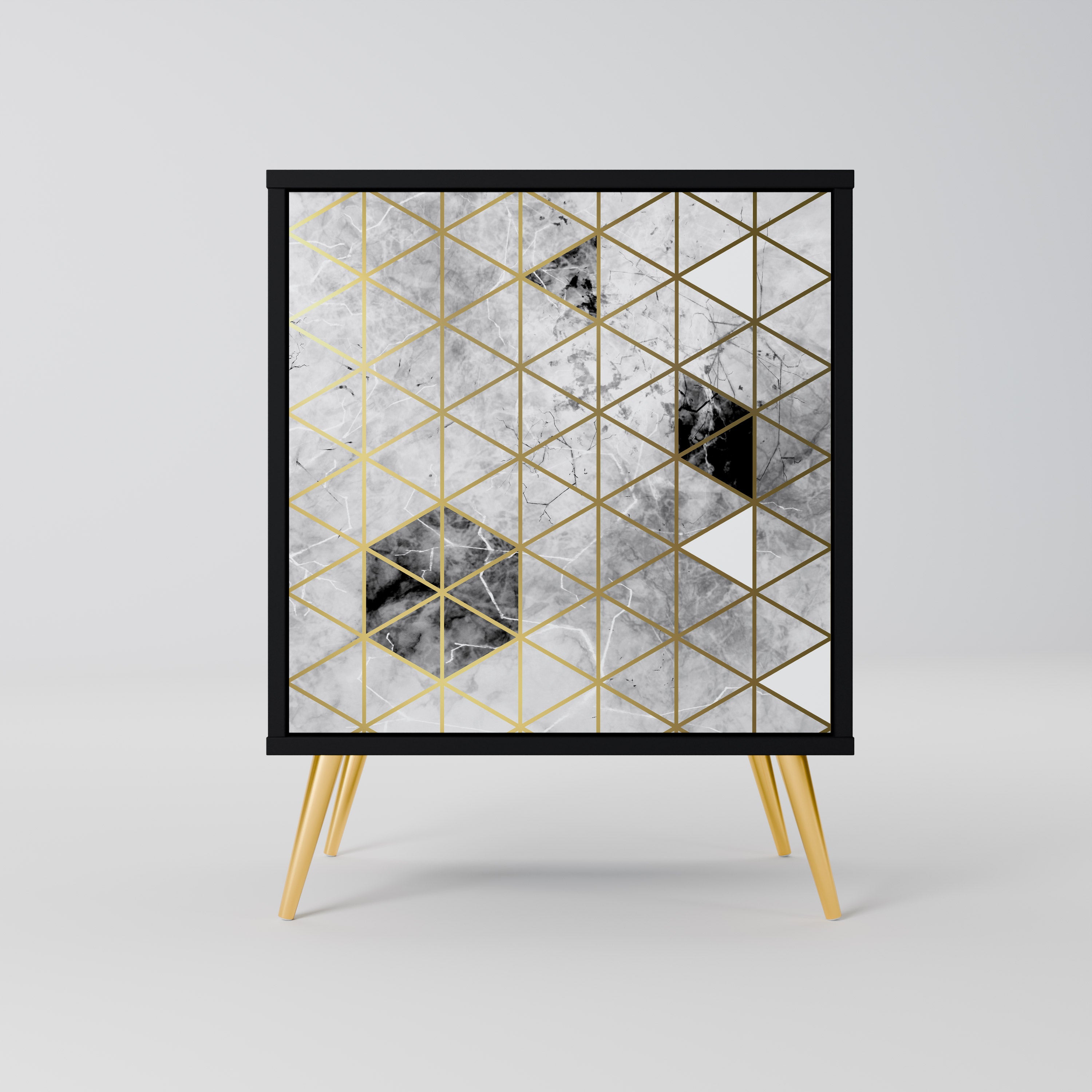 ASHEN ARIA Sideboard mit 1 Tür in Schwarz