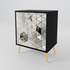 ASHEN ARIA 1-Door Sideboard in Black Finish