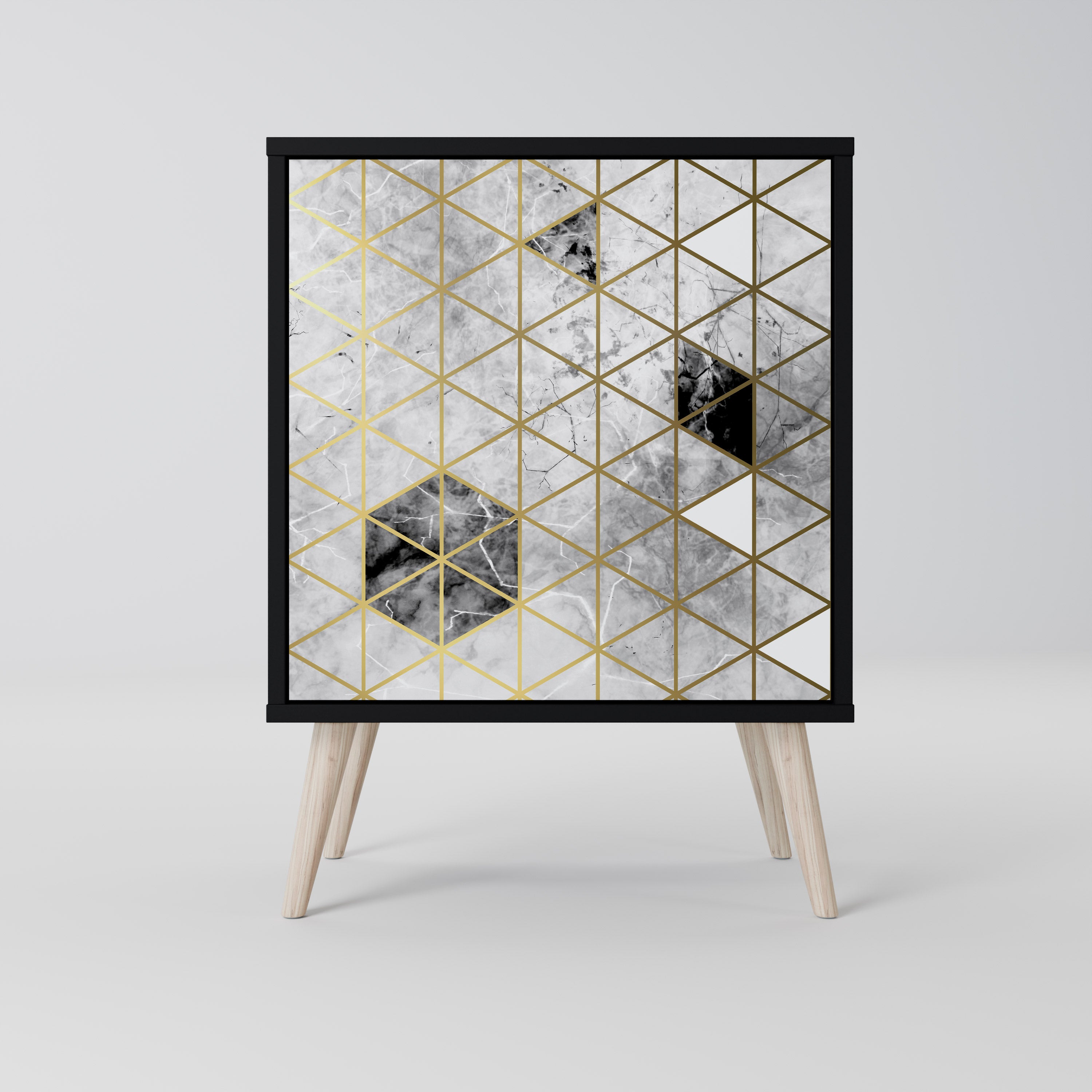 ASHEN ARIA Sideboard mit 1 Tür in Schwarz