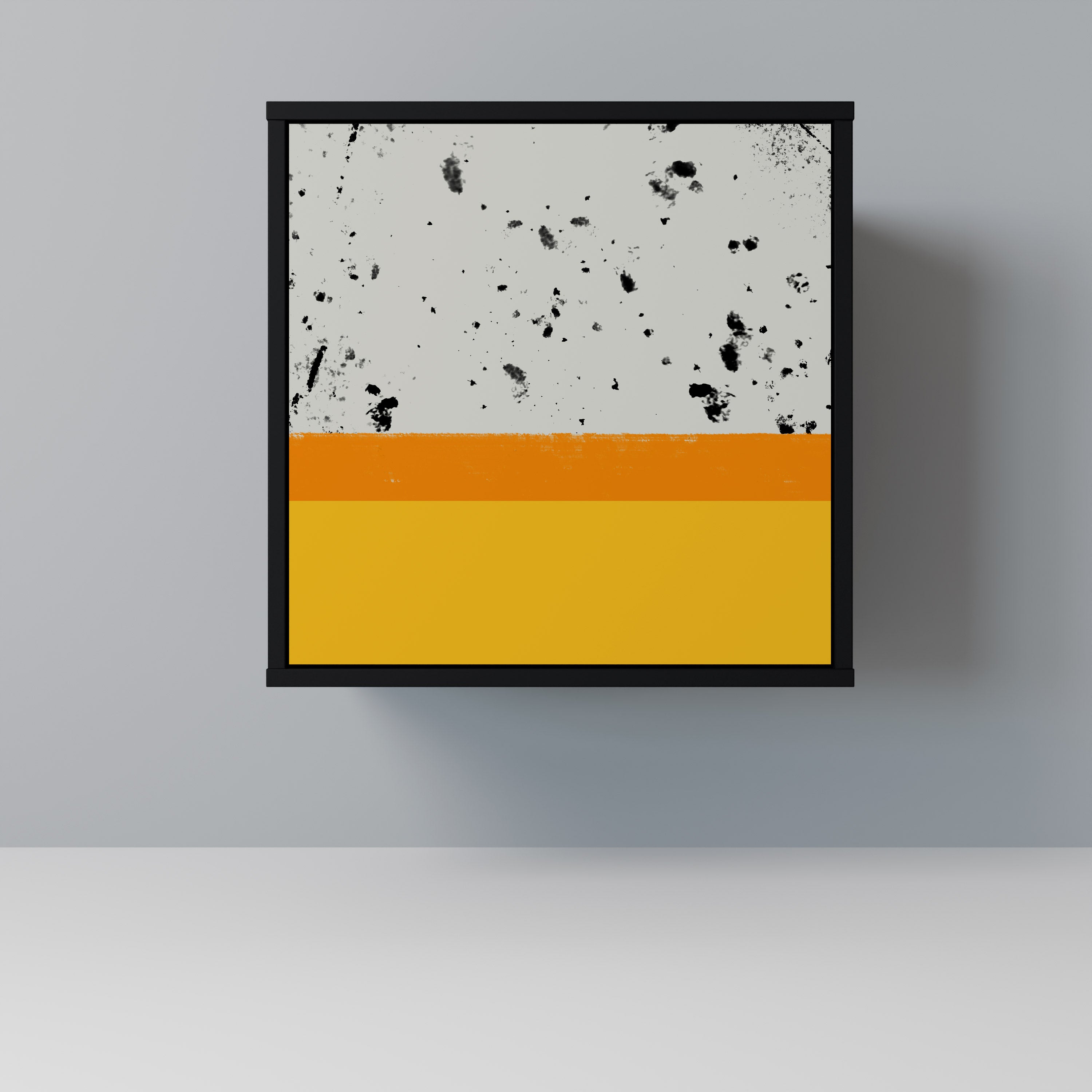 DYED BY ORANGE Sideboard mit 1 Tür in Schwarz