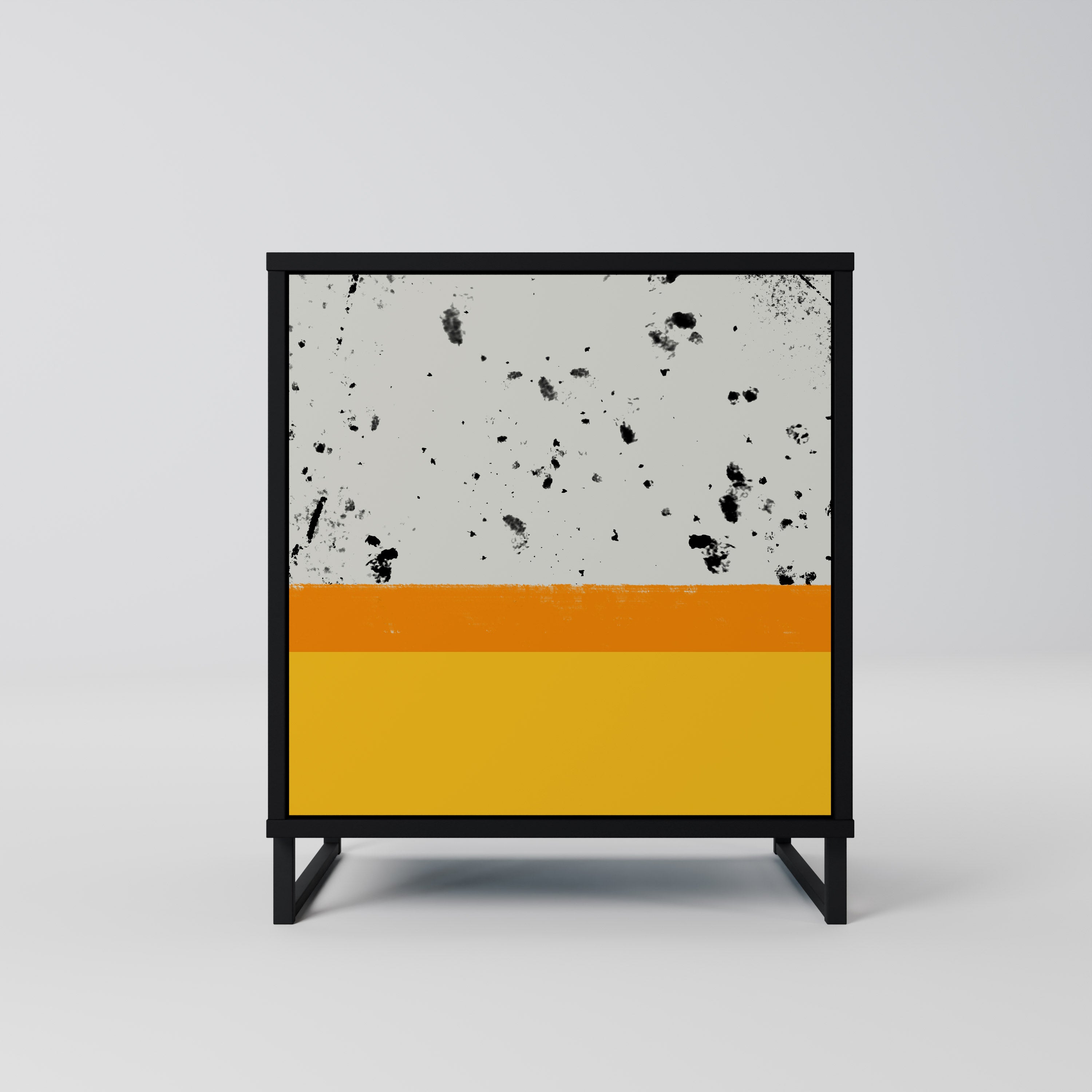 DYED BY ORANGE Sideboard mit 1 Tür in Schwarz