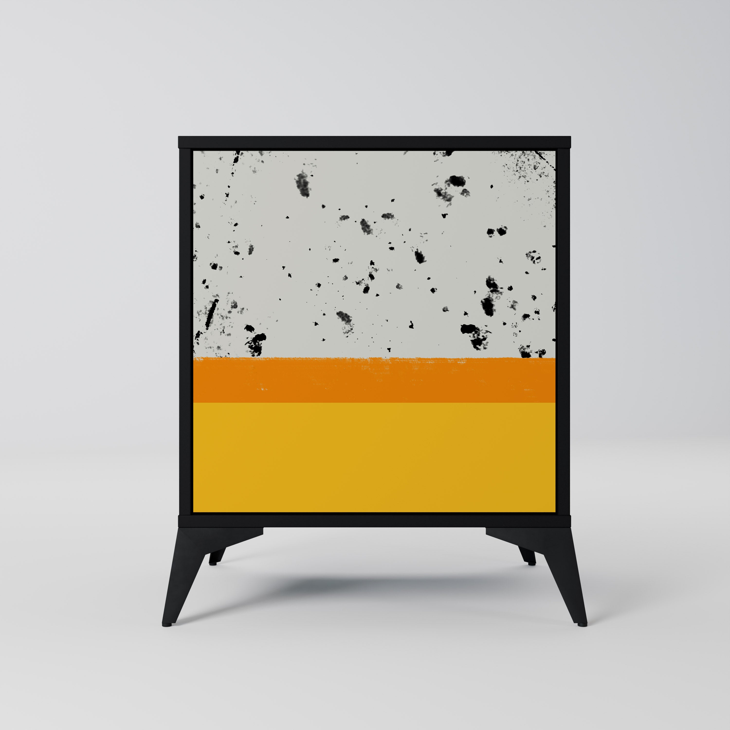 DYED BY ORANGE Sideboard mit 1 Tür in Schwarz