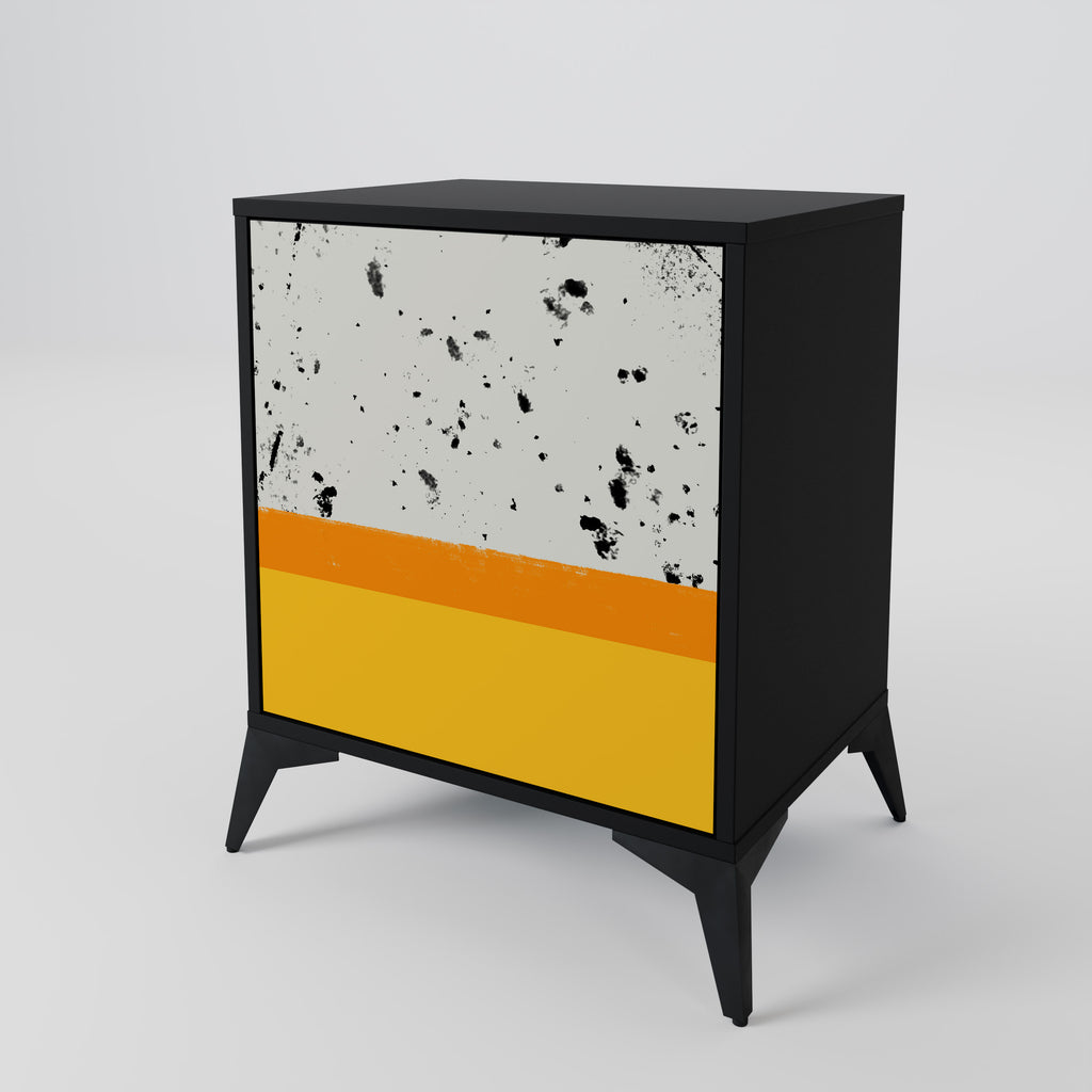 DYED BY ORANGE Sideboard mit 1 Tür in Schwarz