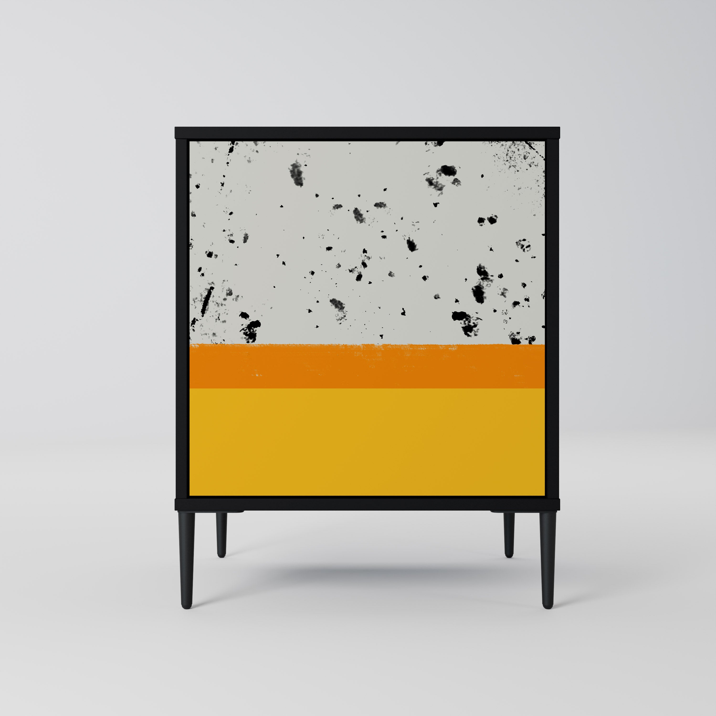 DYED BY ORANGE Sideboard mit 1 Tür in Schwarz