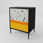 DYED BY ORANGE Sideboard mit 1 Tür in Schwarz