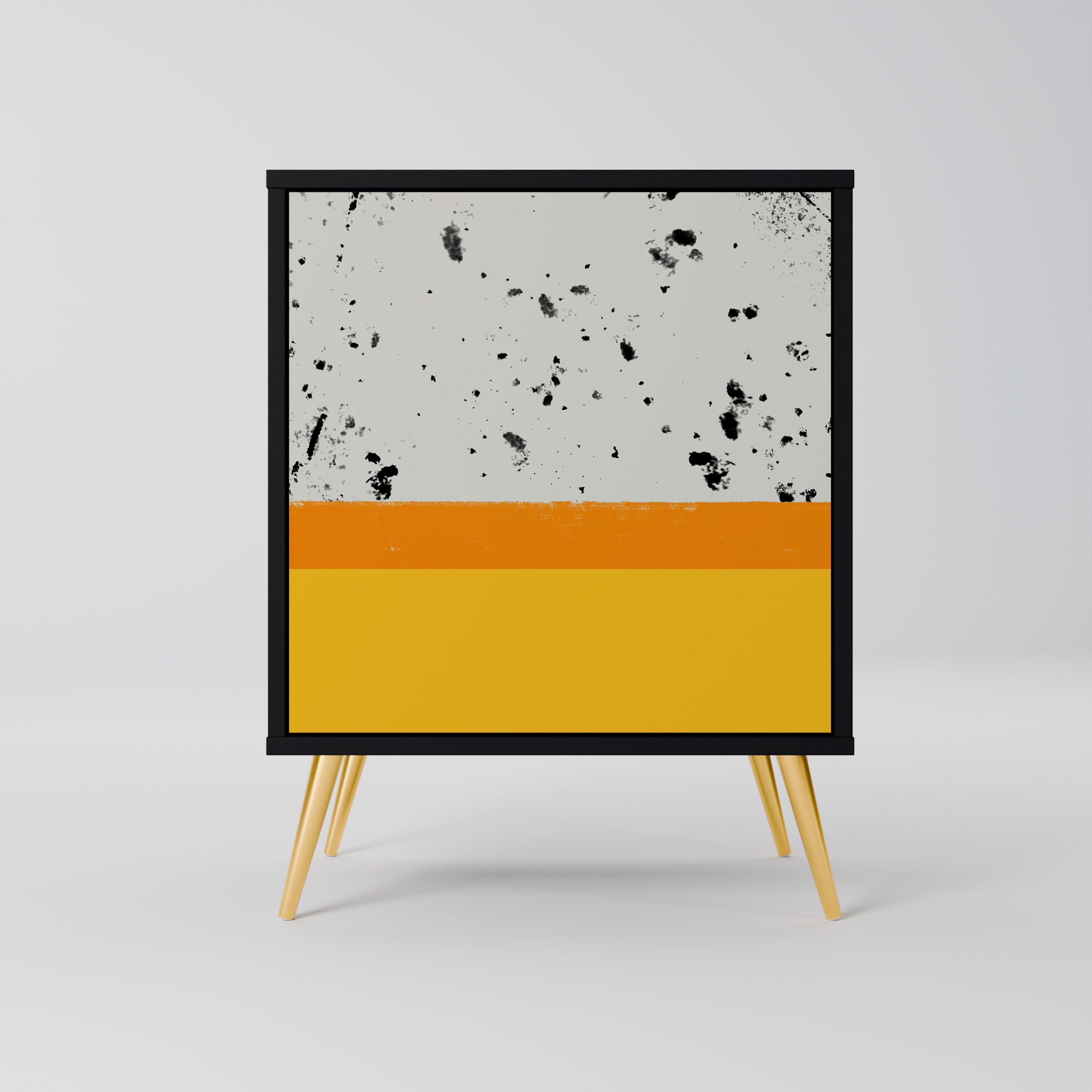 DYED BY ORANGE Sideboard mit 1 Tür in Schwarz