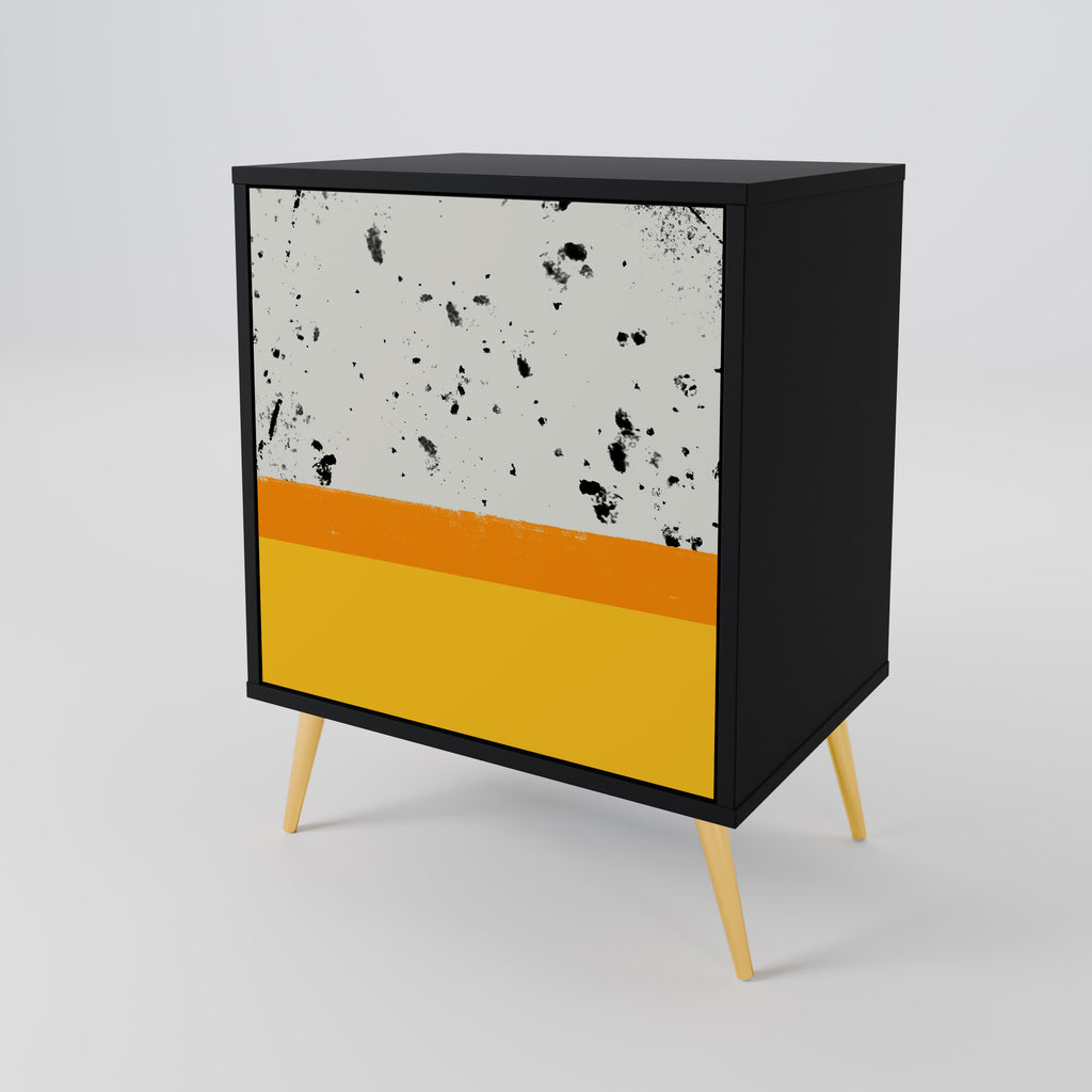 DYED BY ORANGE Sideboard mit 1 Tür in Schwarz