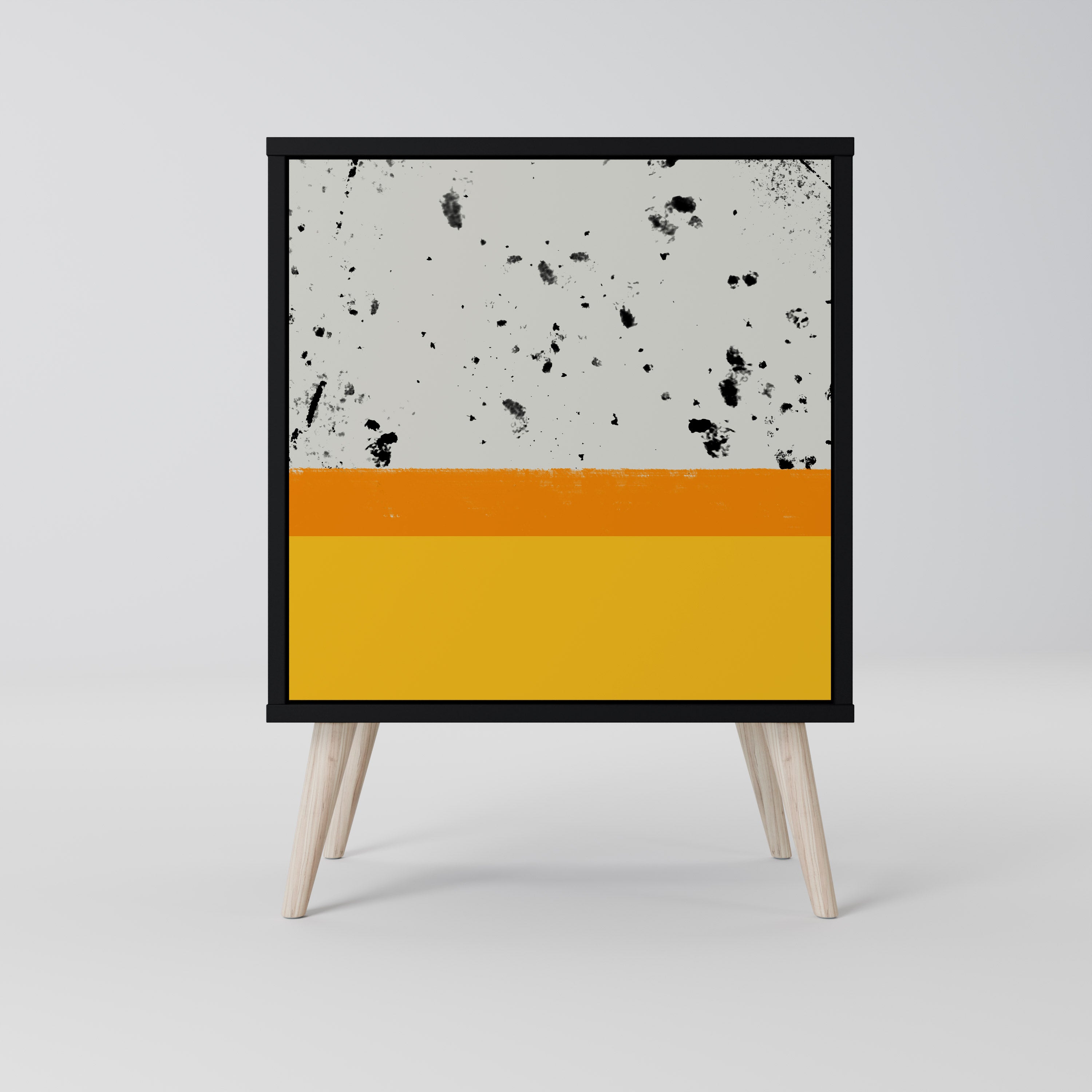 DYED BY ORANGE Sideboard mit 1 Tür in Schwarz