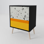 DYED BY ORANGE Sideboard mit 1 Tür in Schwarz