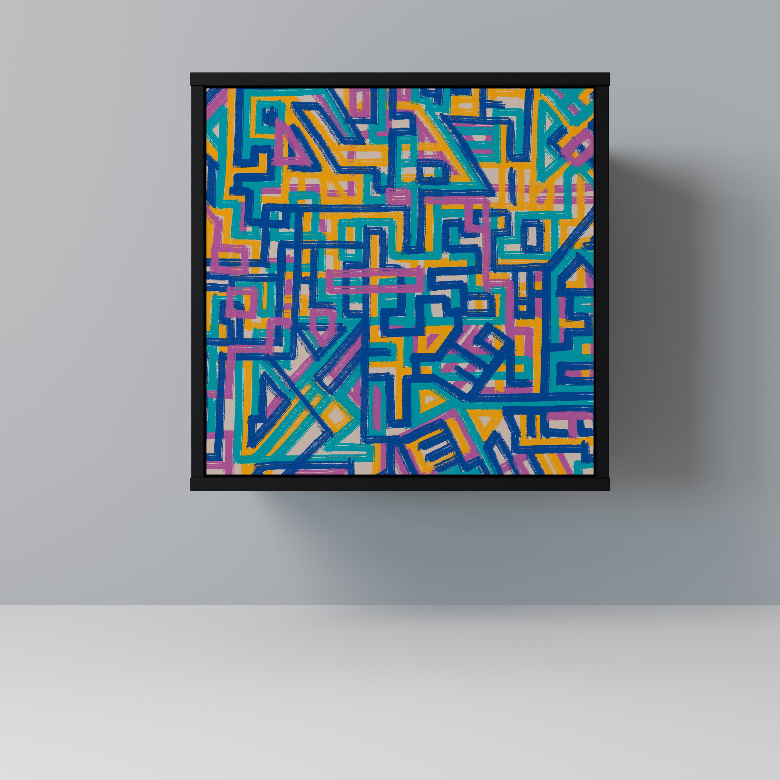 MEMORIES MAP Sideboard mit 1 Tür in Schwarz