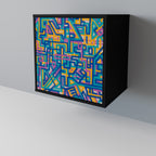 MEMORIES MAP Sideboard mit 1 Tür in Schwarz