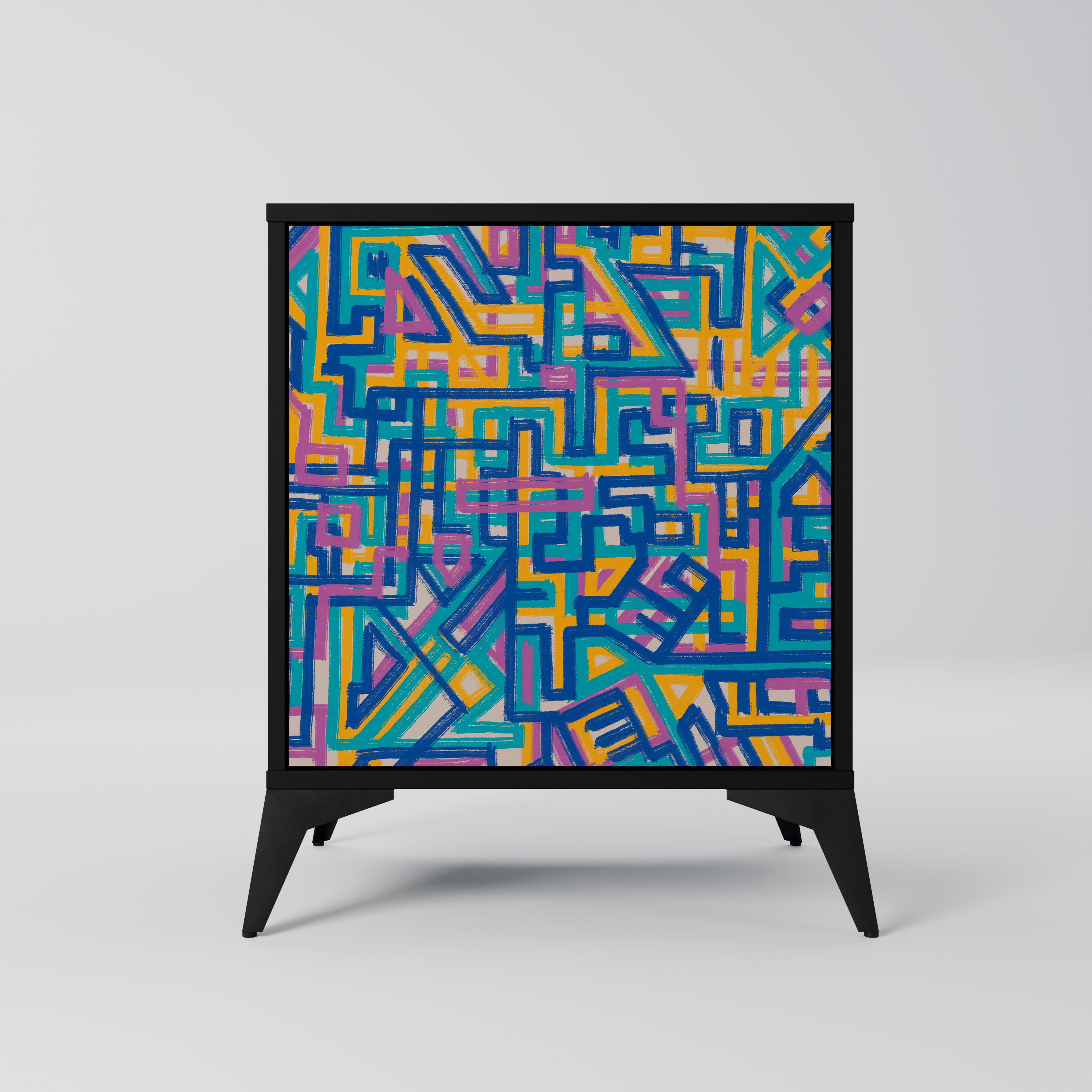 MEMORIES MAP Sideboard mit 1 Tür in Schwarz