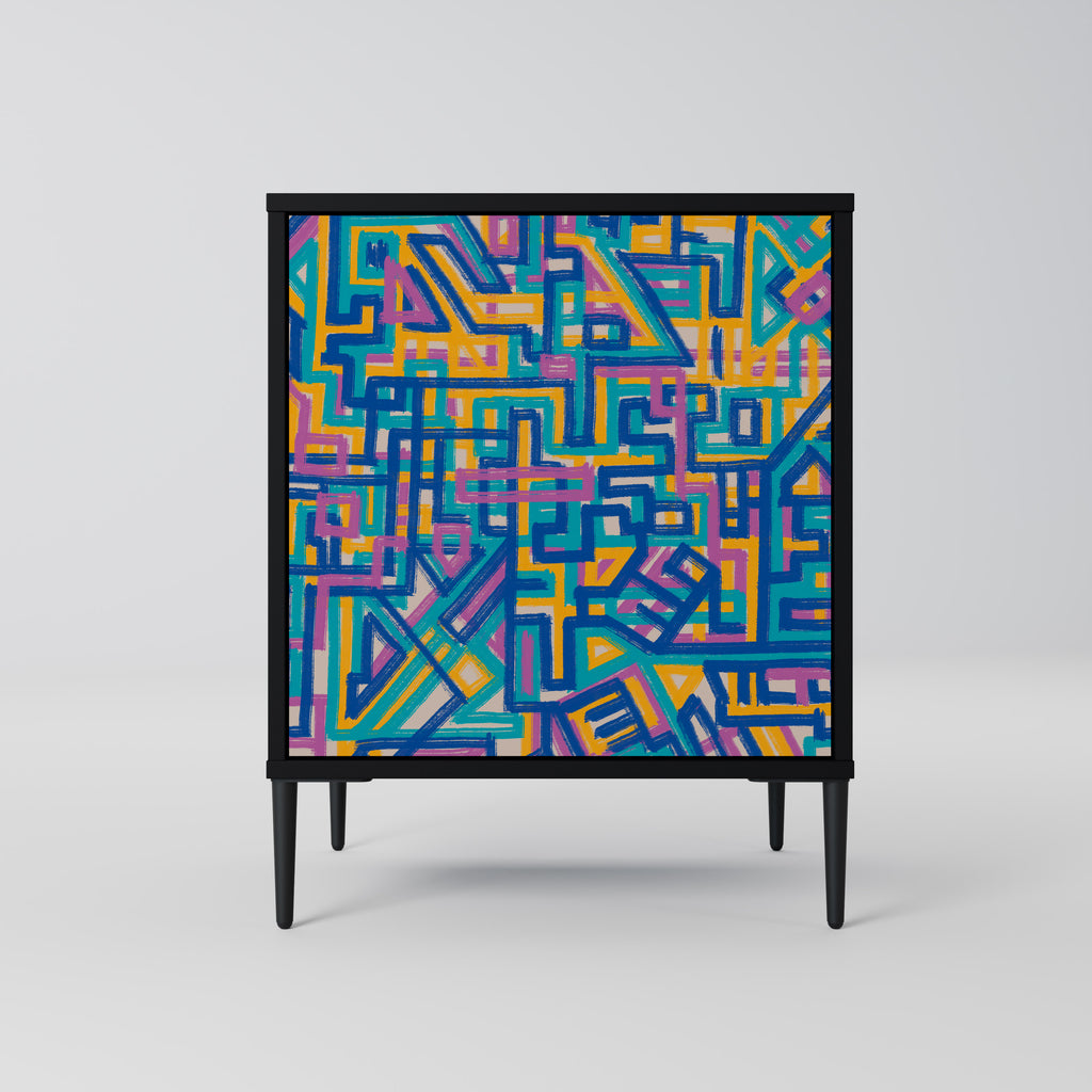 MEMORIES MAP Sideboard mit 1 Tür in Schwarz