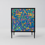 MEMORIES MAP Sideboard mit 1 Tür in Schwarz