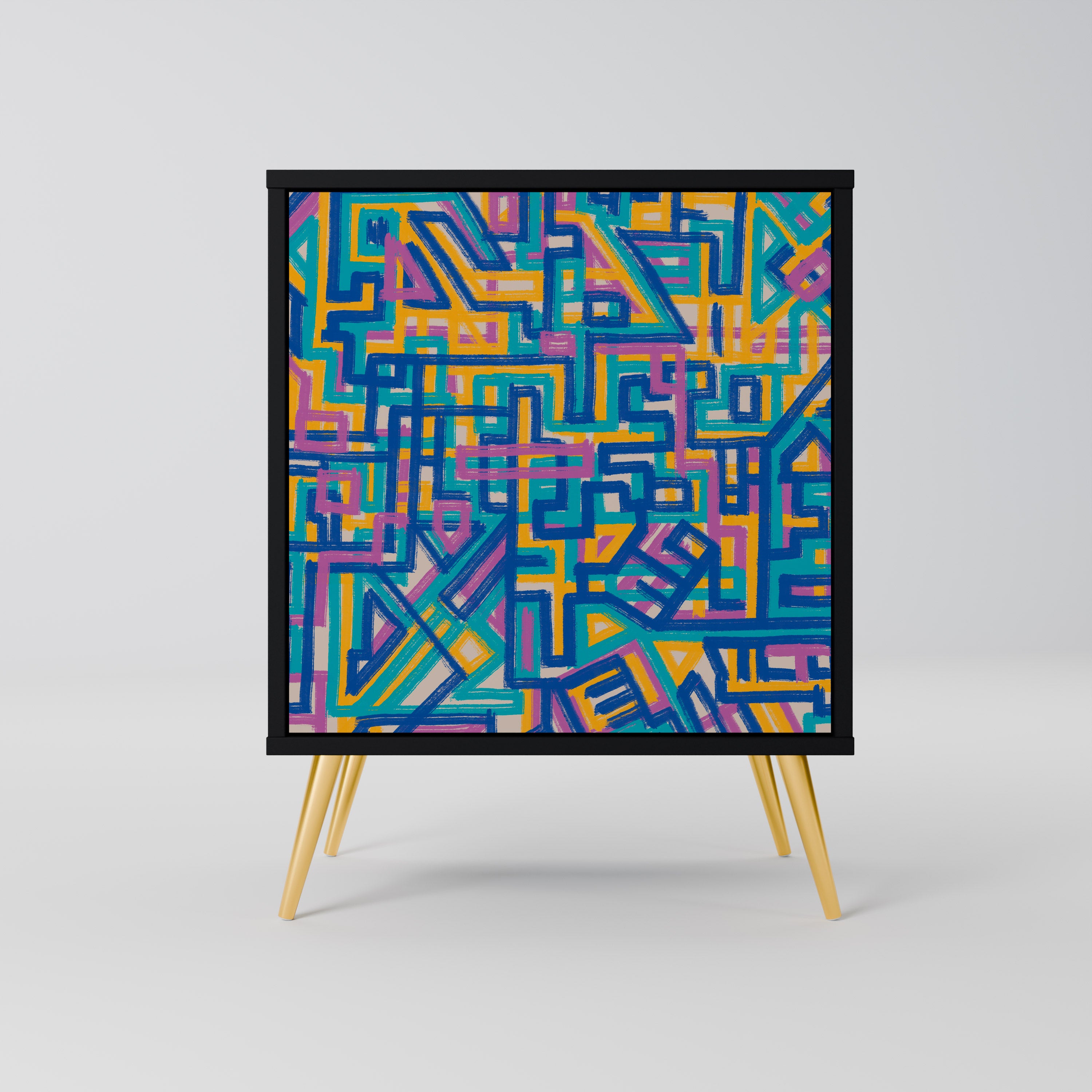 MEMORIES MAP Sideboard mit 1 Tür in Schwarz