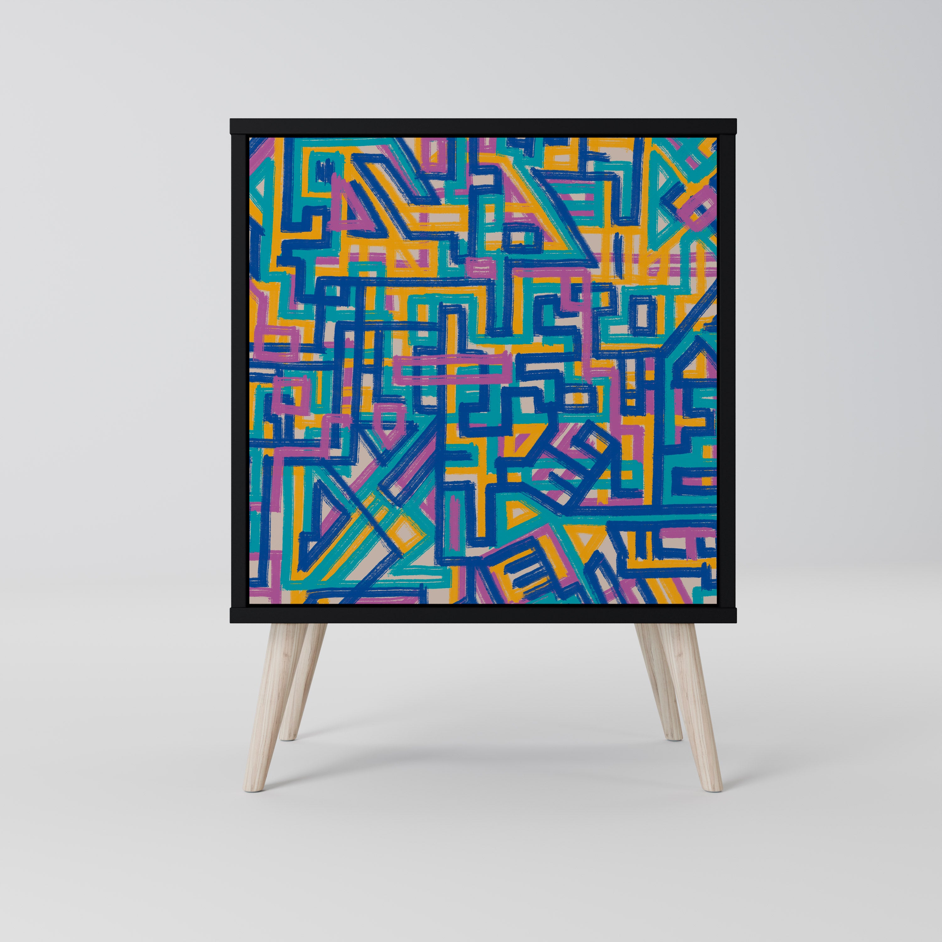 MEMORIES MAP Sideboard mit 1 Tür in Schwarz