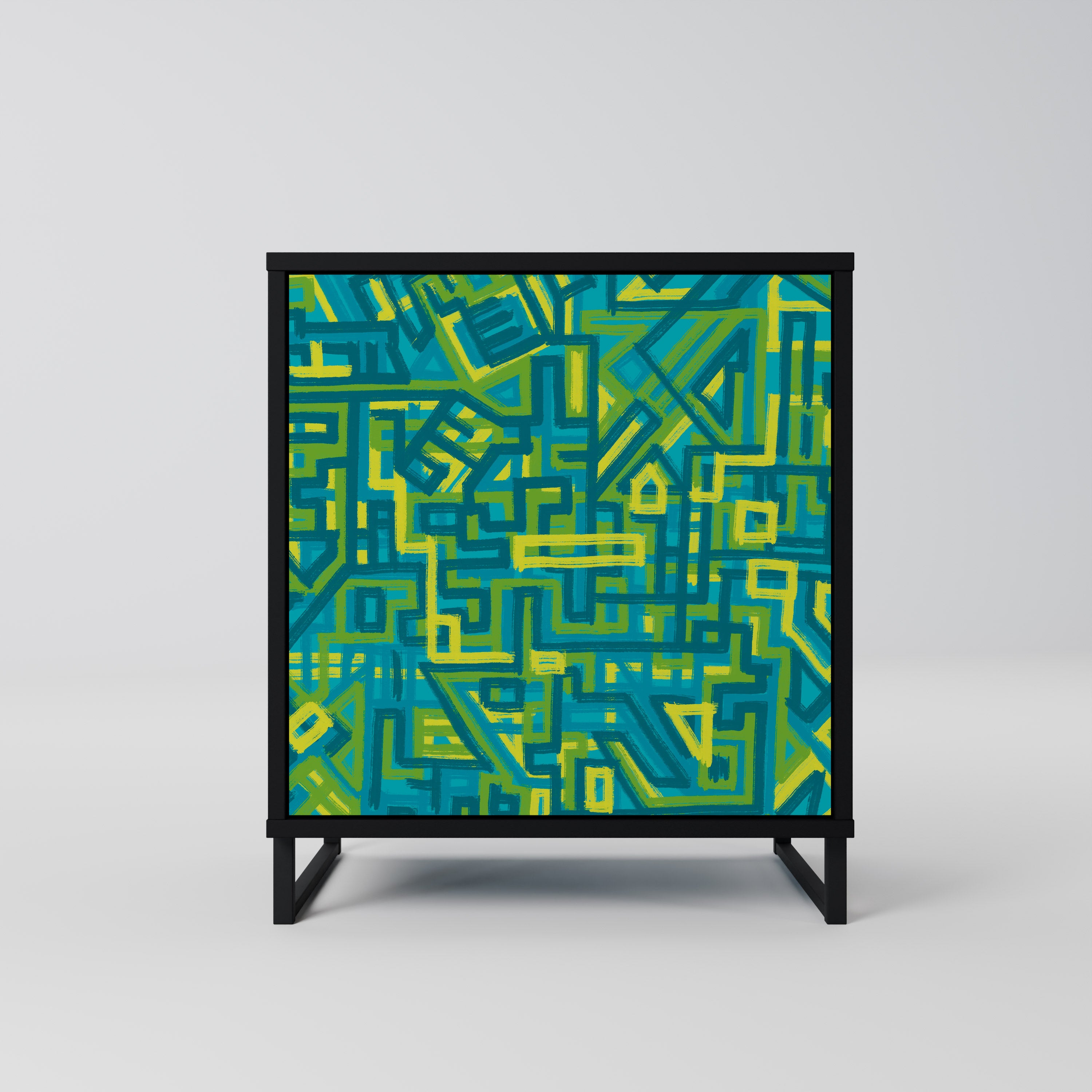 NOSTALGIC MEMORIES Sideboard mit 1 Tür in Schwarz