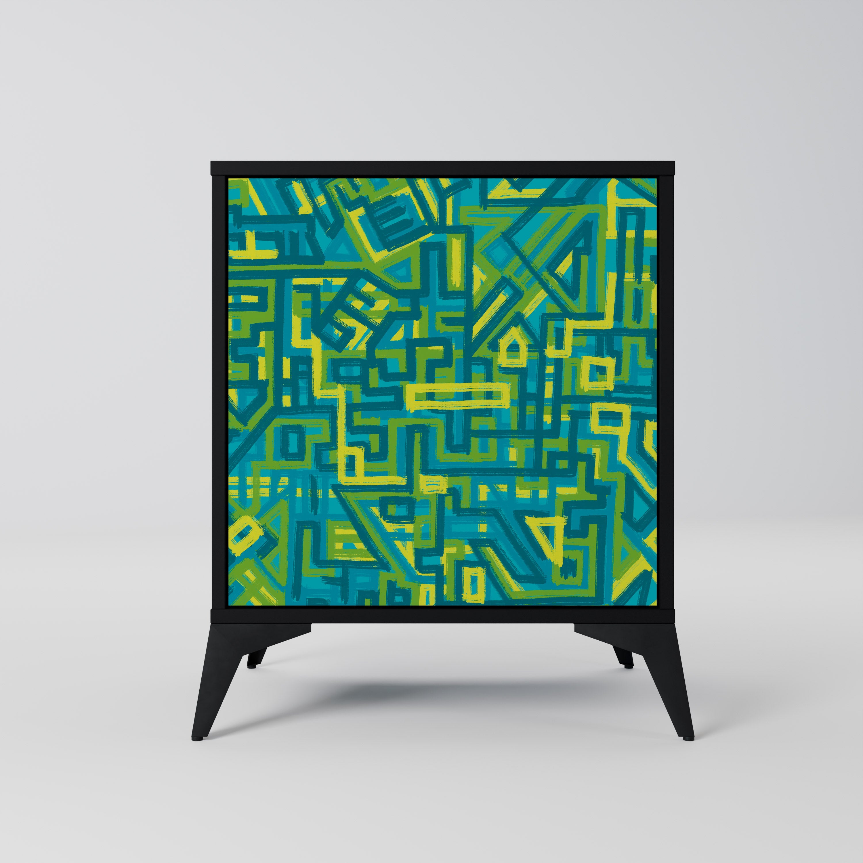 NOSTALGIC MEMORIES Sideboard mit 1 Tür in Schwarz